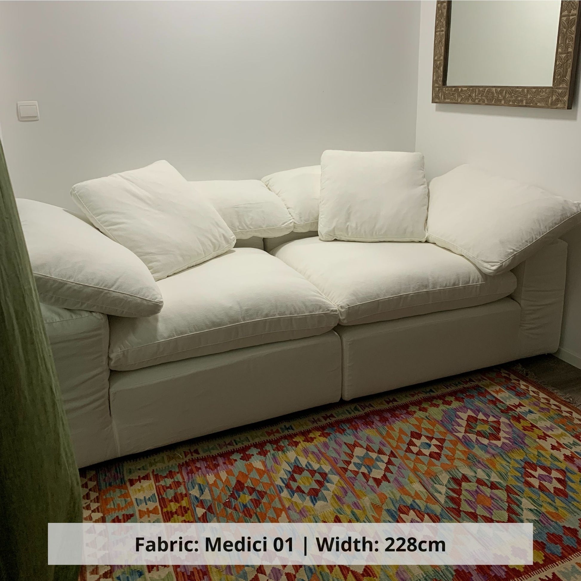 Cloud sofa blended cotton fabric customization (Other)