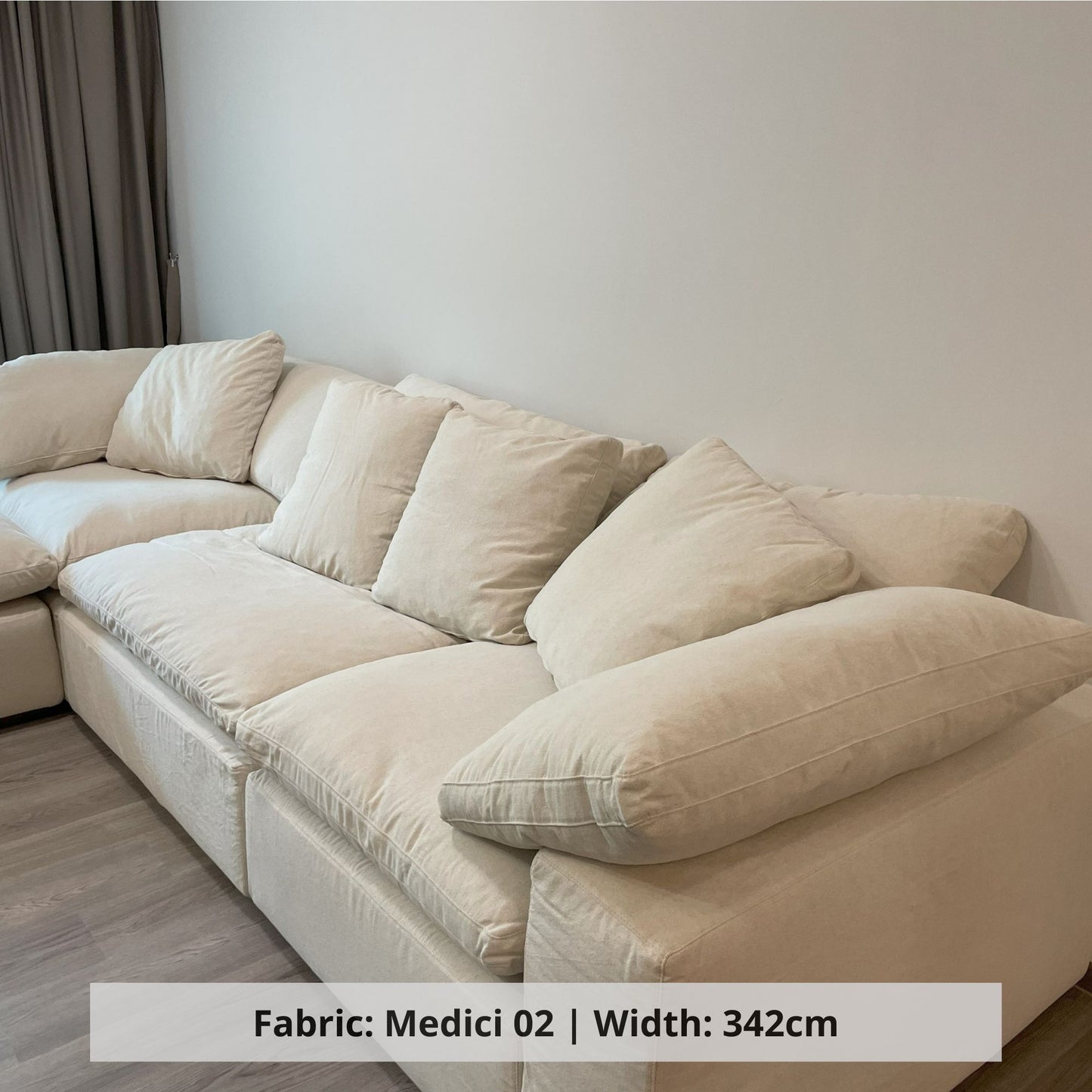 Cloud sofa blended cotton fabric customization (Other)