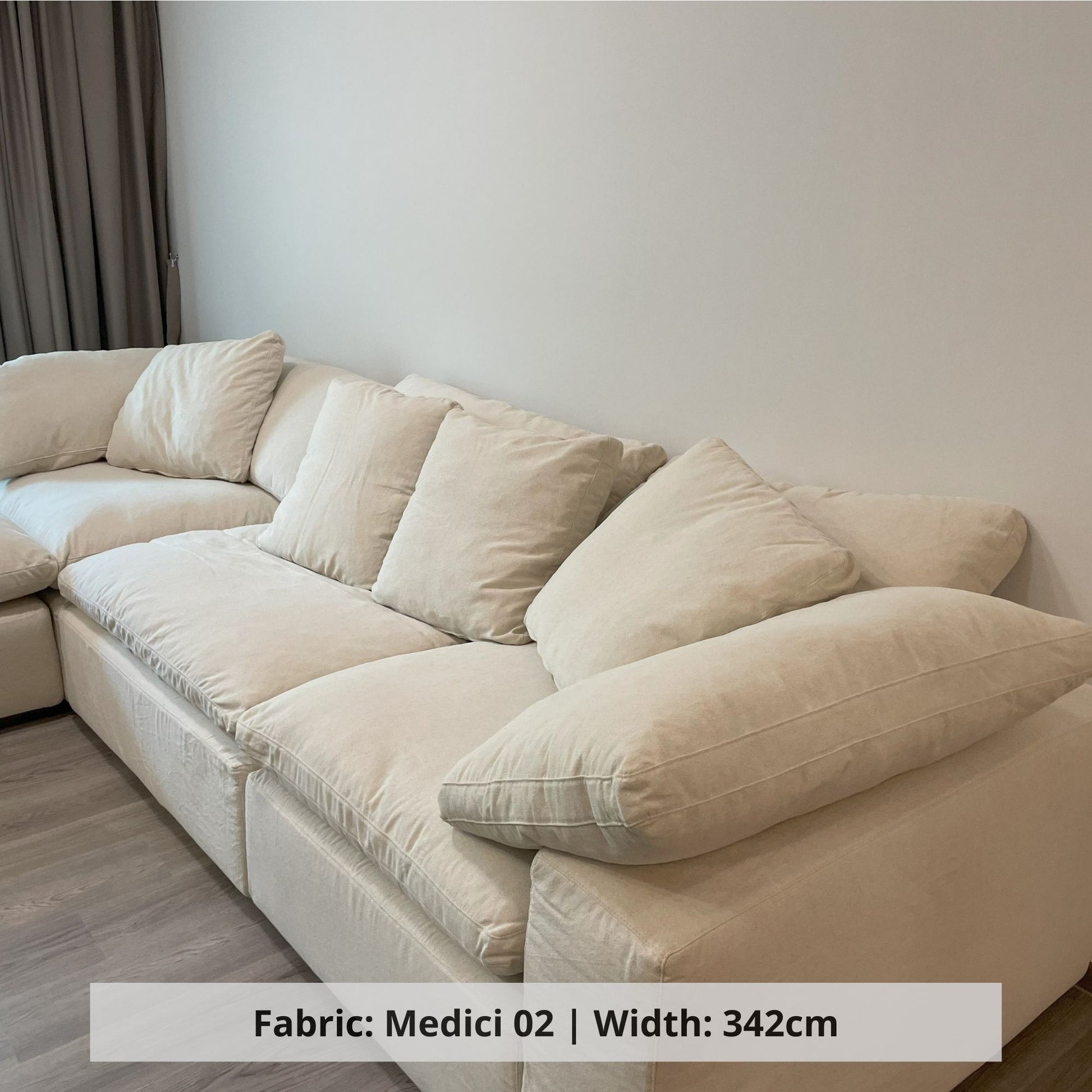Cloud sofa blended cotton fabric customization (Other)