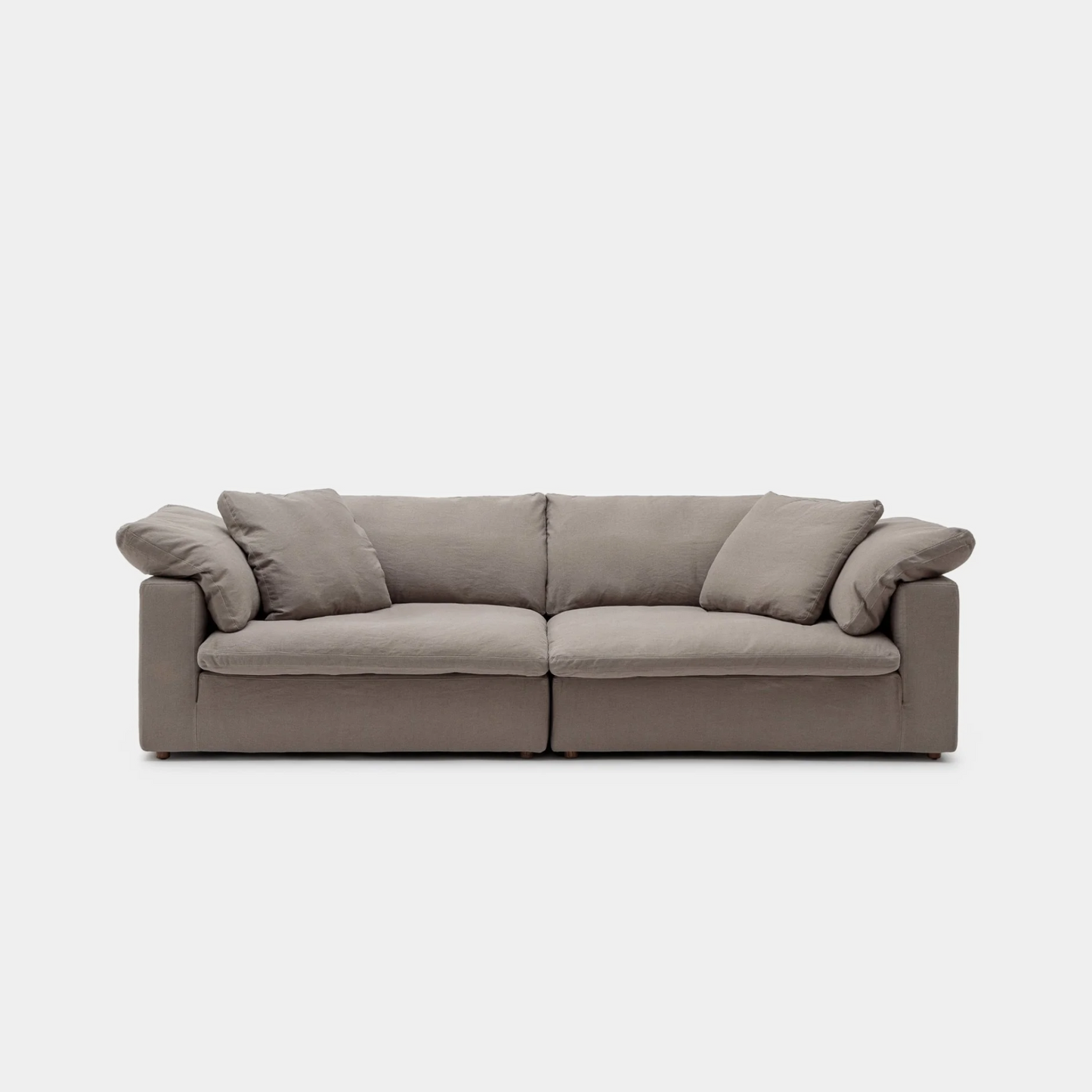 Cloud fabric 2 seat sofa grey
