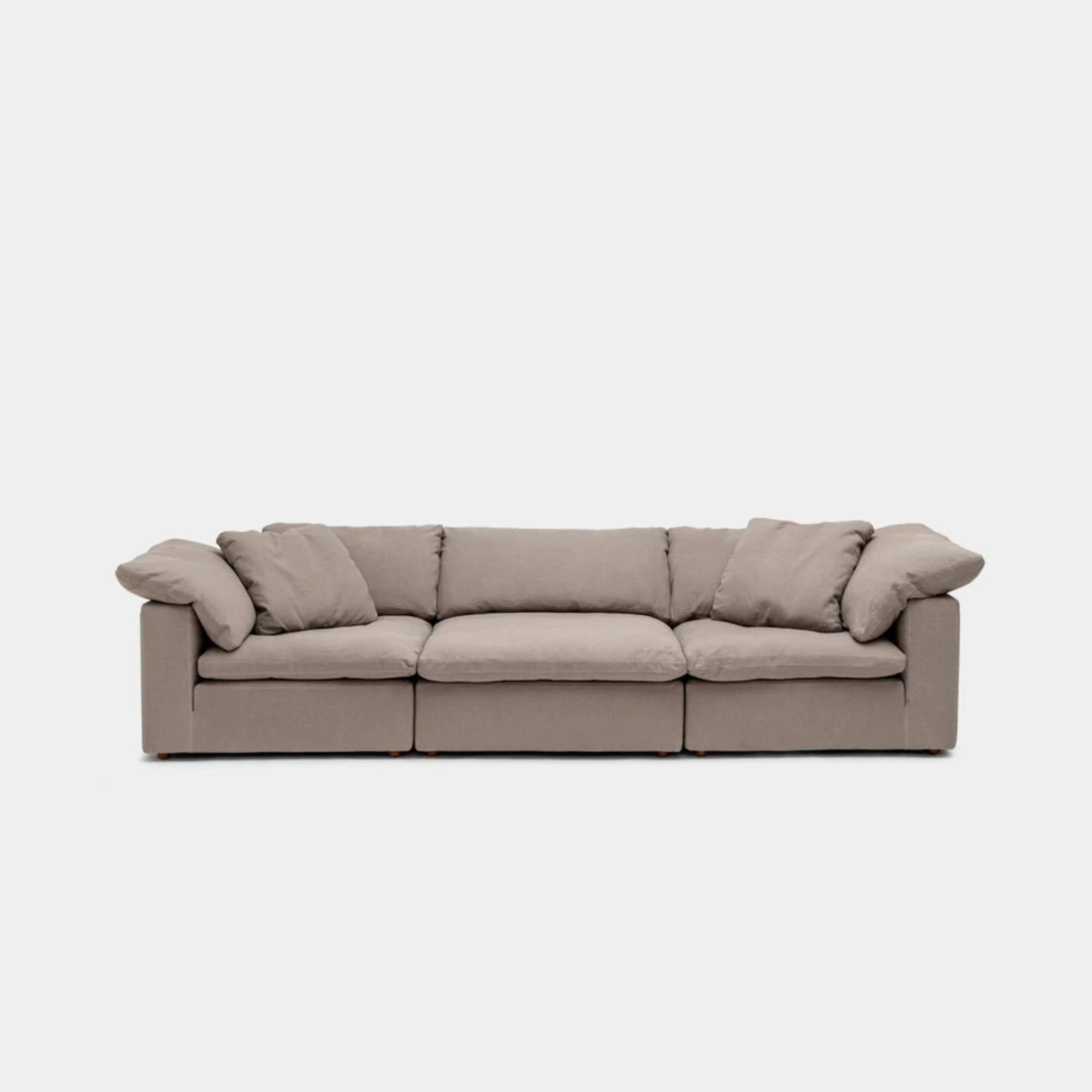 Cloud fabric 3 seat sofa grey