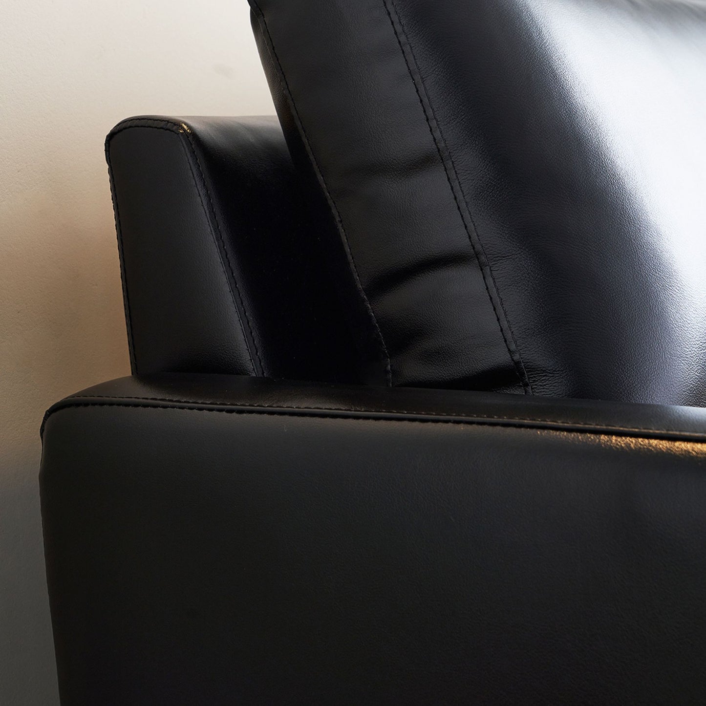 Coach faux leather sofa black