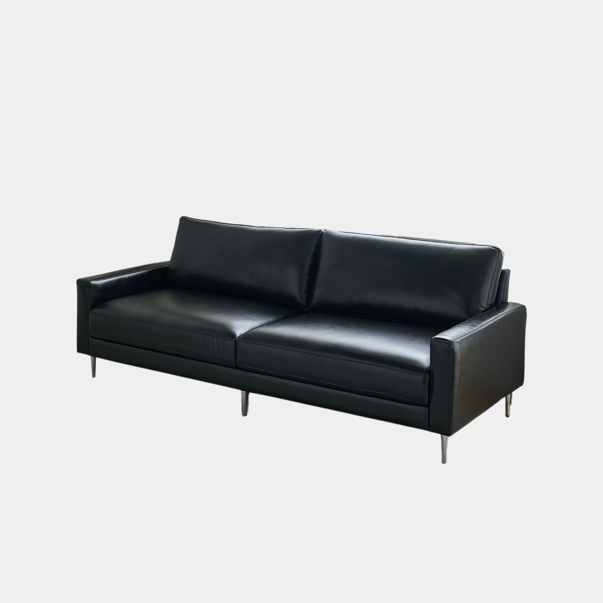 Coach faux leather sofa black