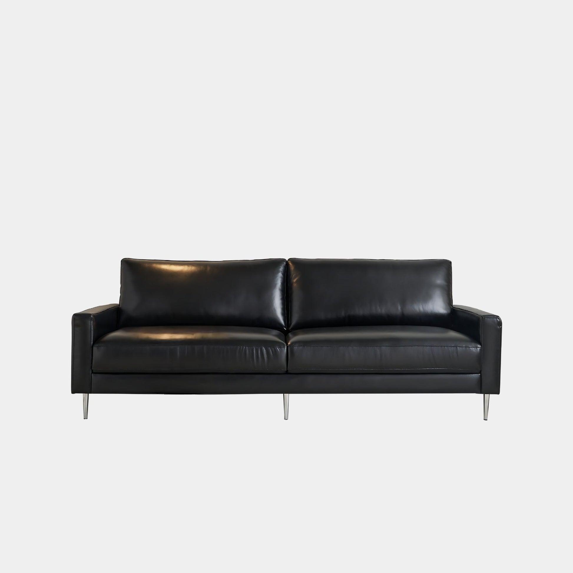 Coach faux leather sofa black