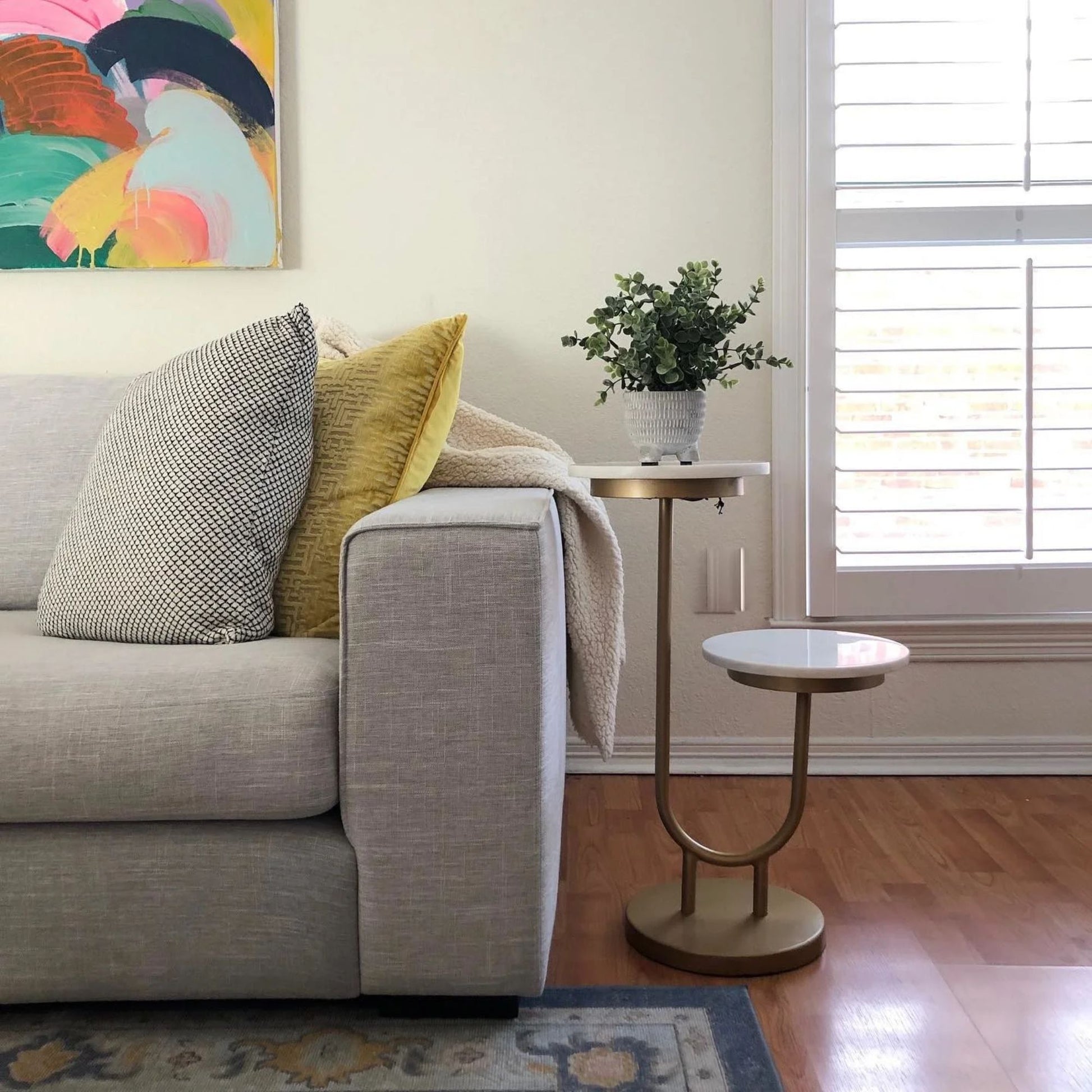 coastal grey fabric sofa
