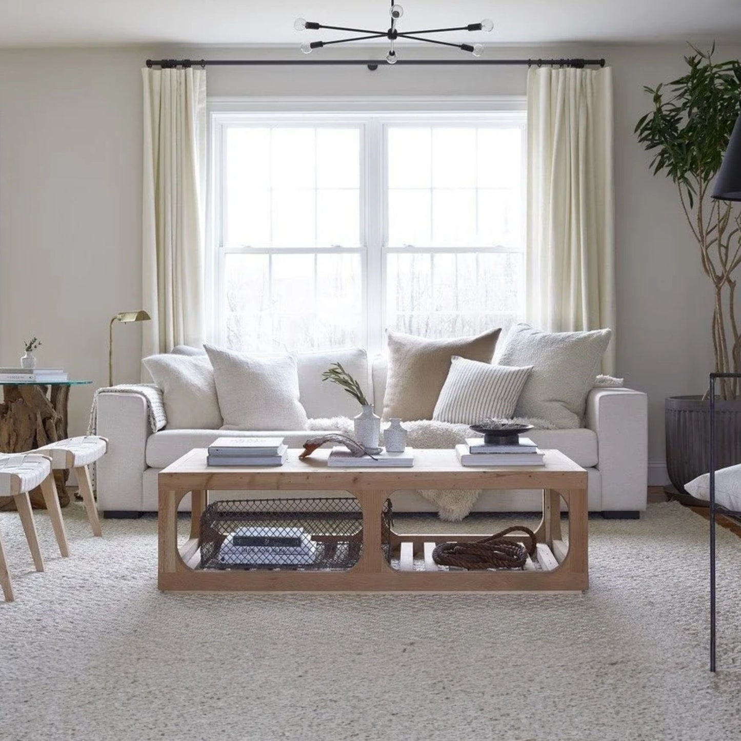 coastal white fabric sofa
