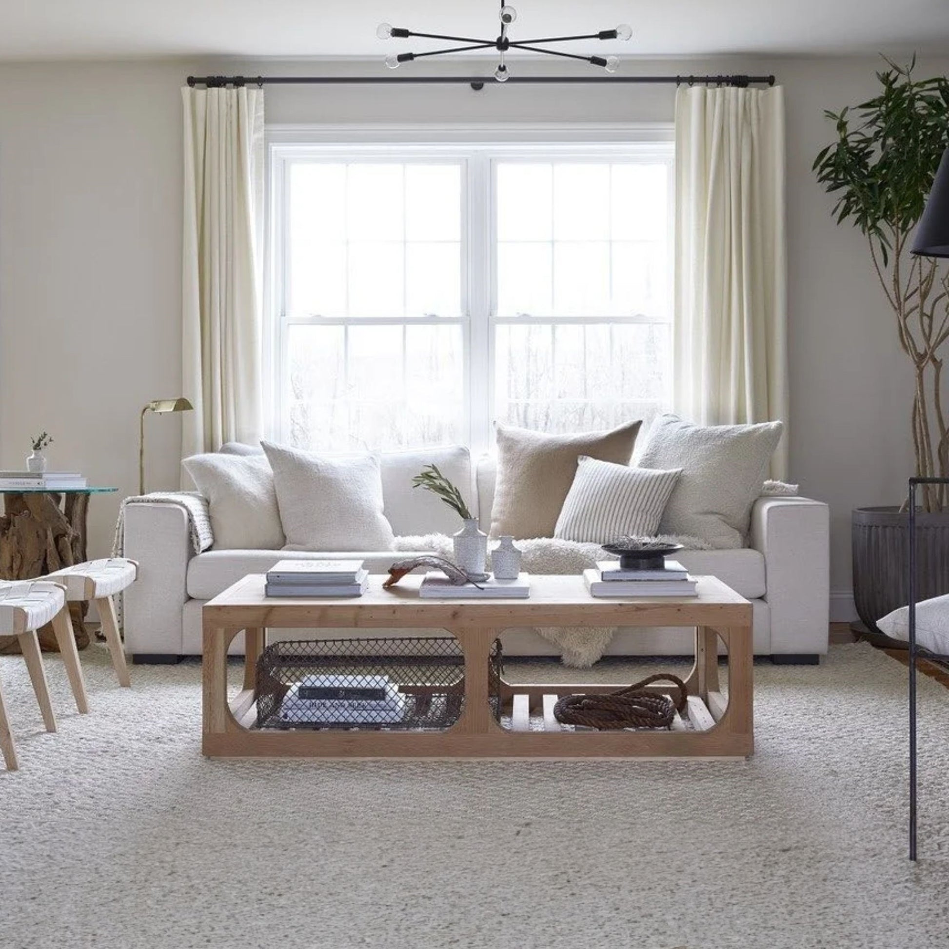 coastal white fabric sofa