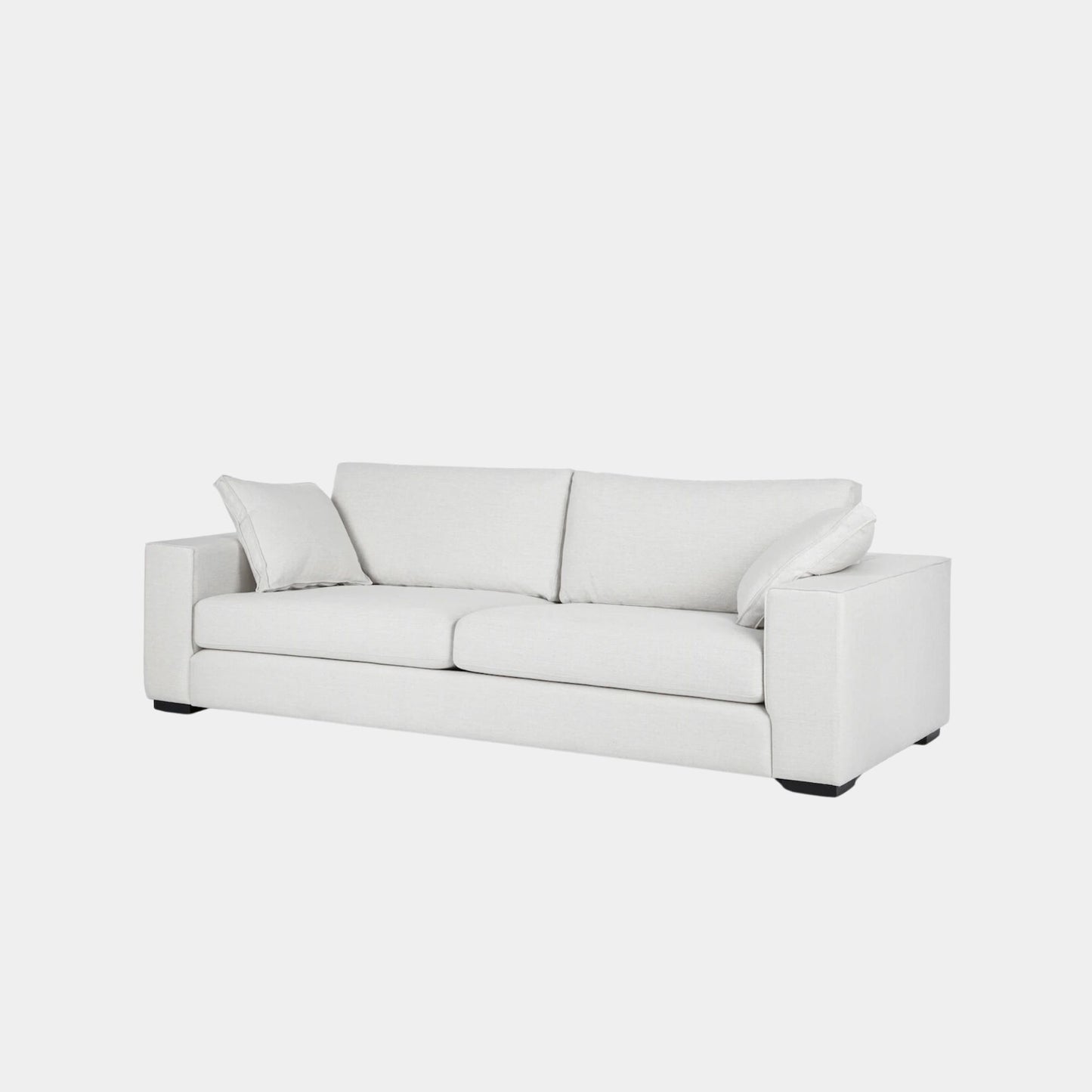coastal white fabric sofa