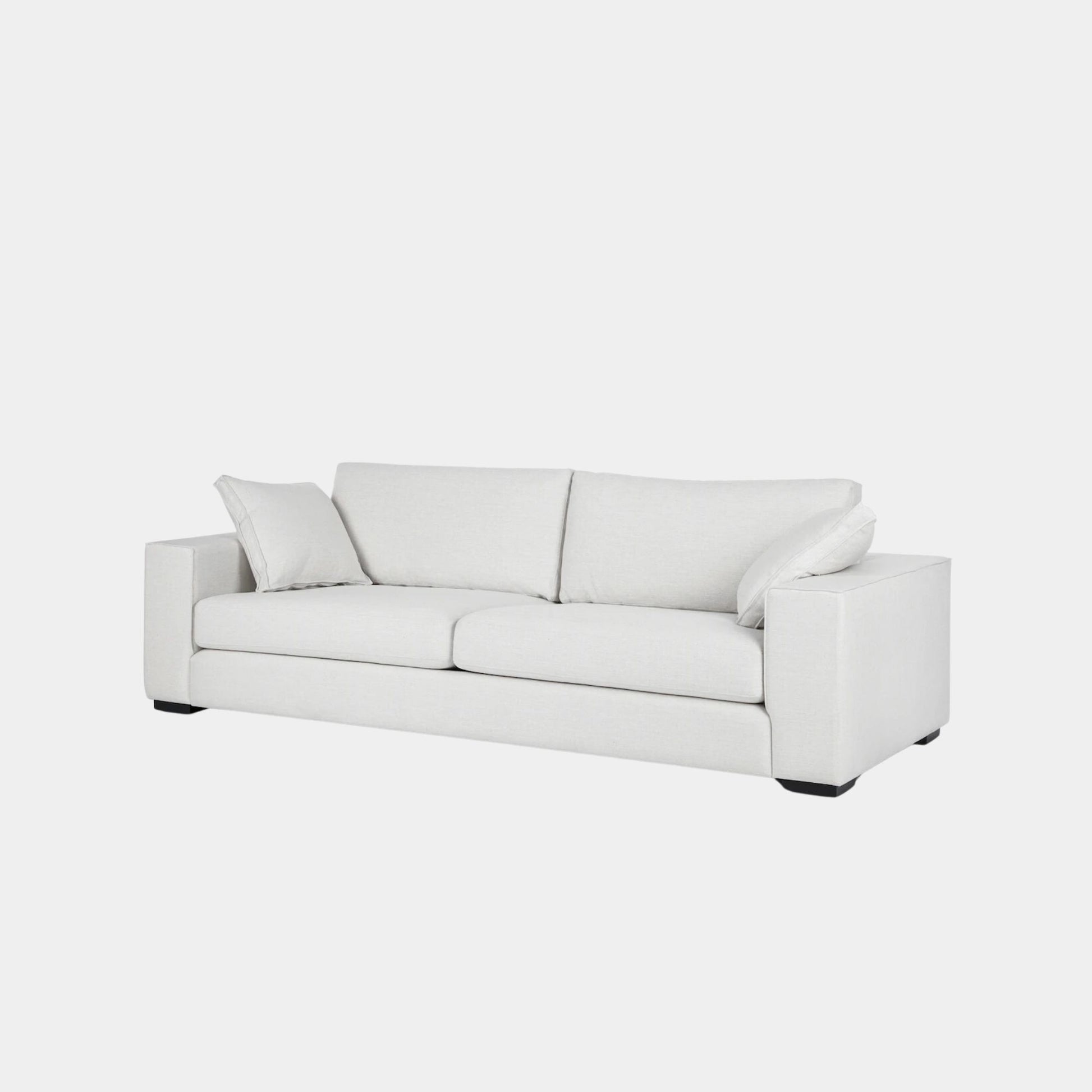 coastal white fabric sofa