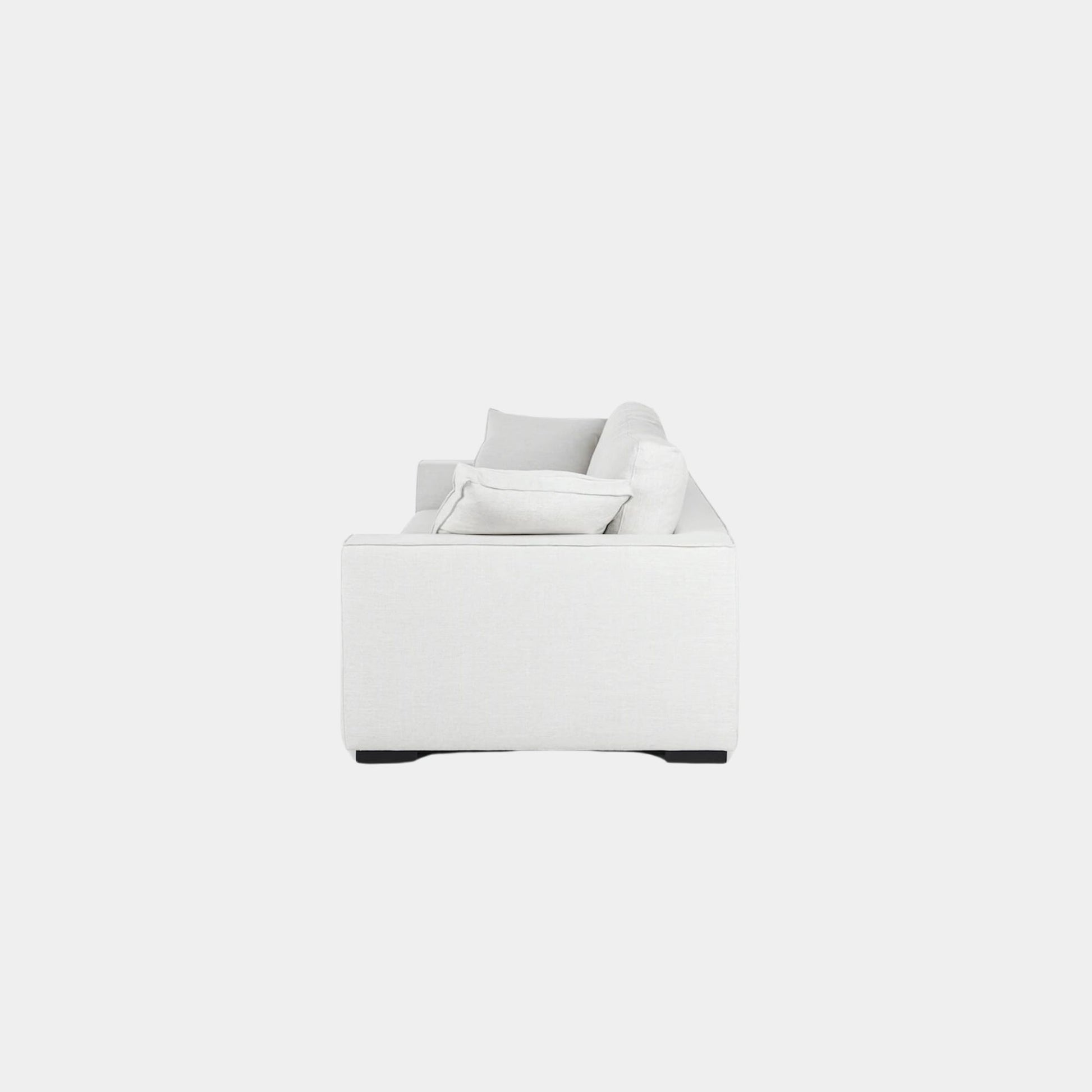 coastal white fabric sofa