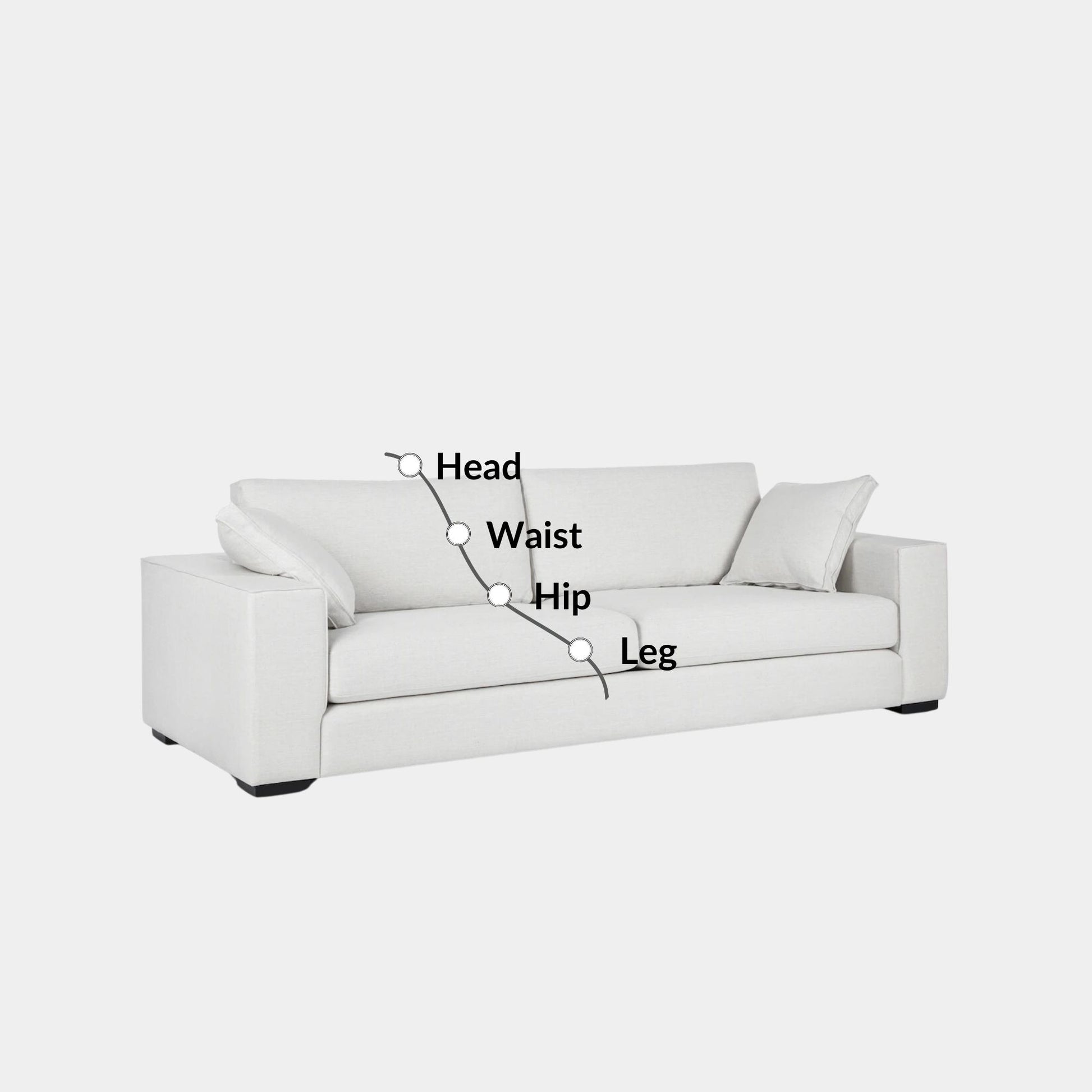 coastal white fabric sofa