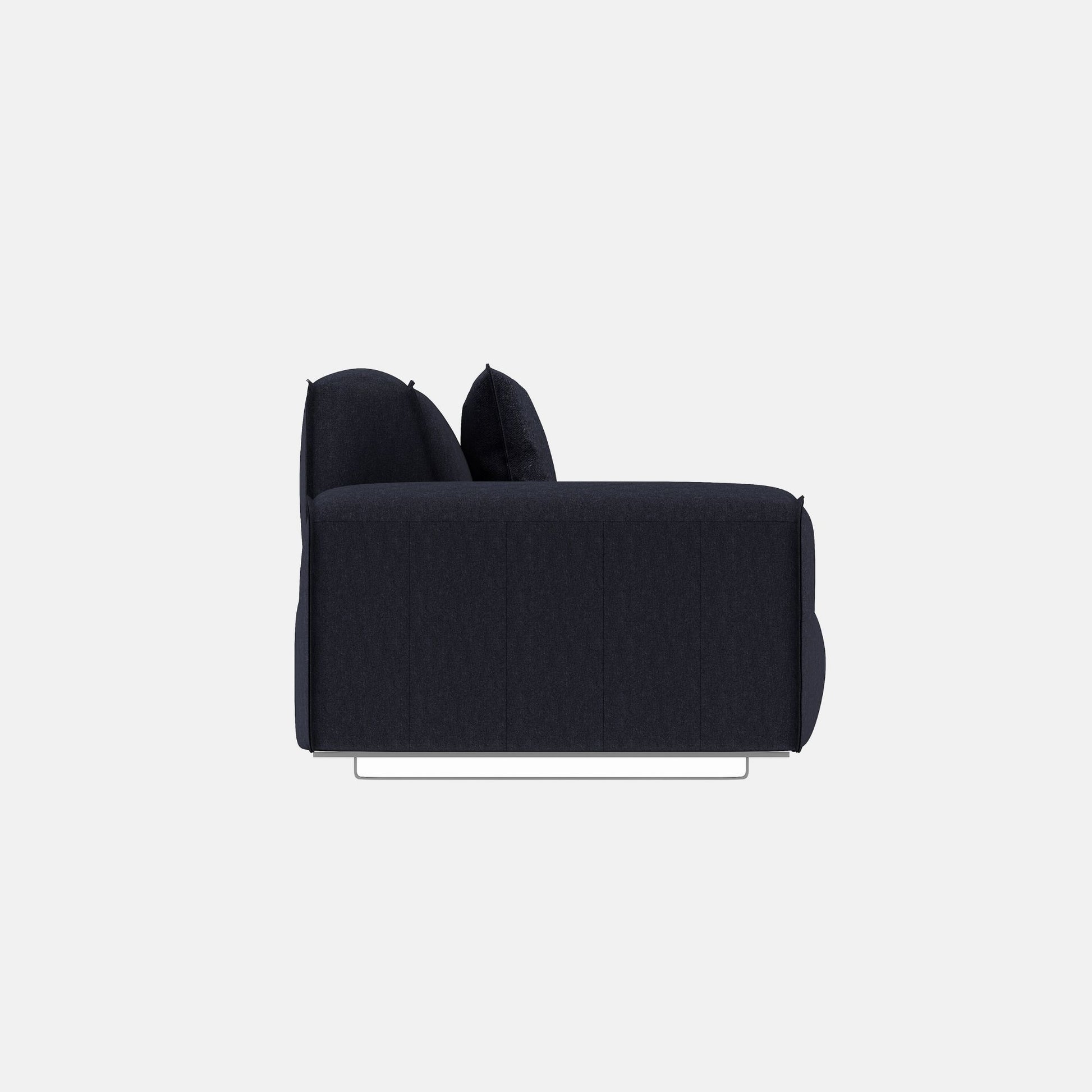 Colby dark blue polyester blend 2 seat fabric sofa