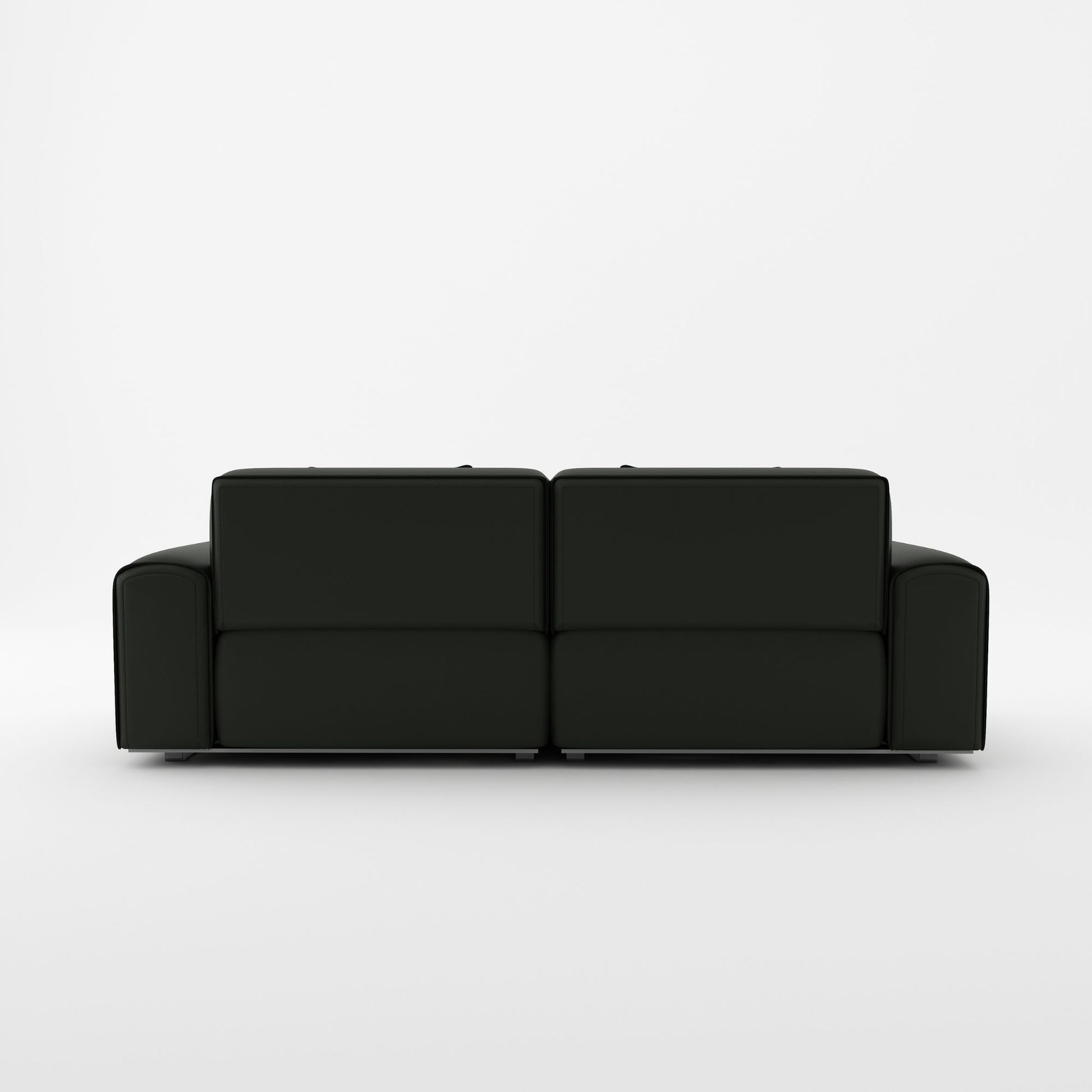 Colby dark green top grain half leather 2 seat sofa