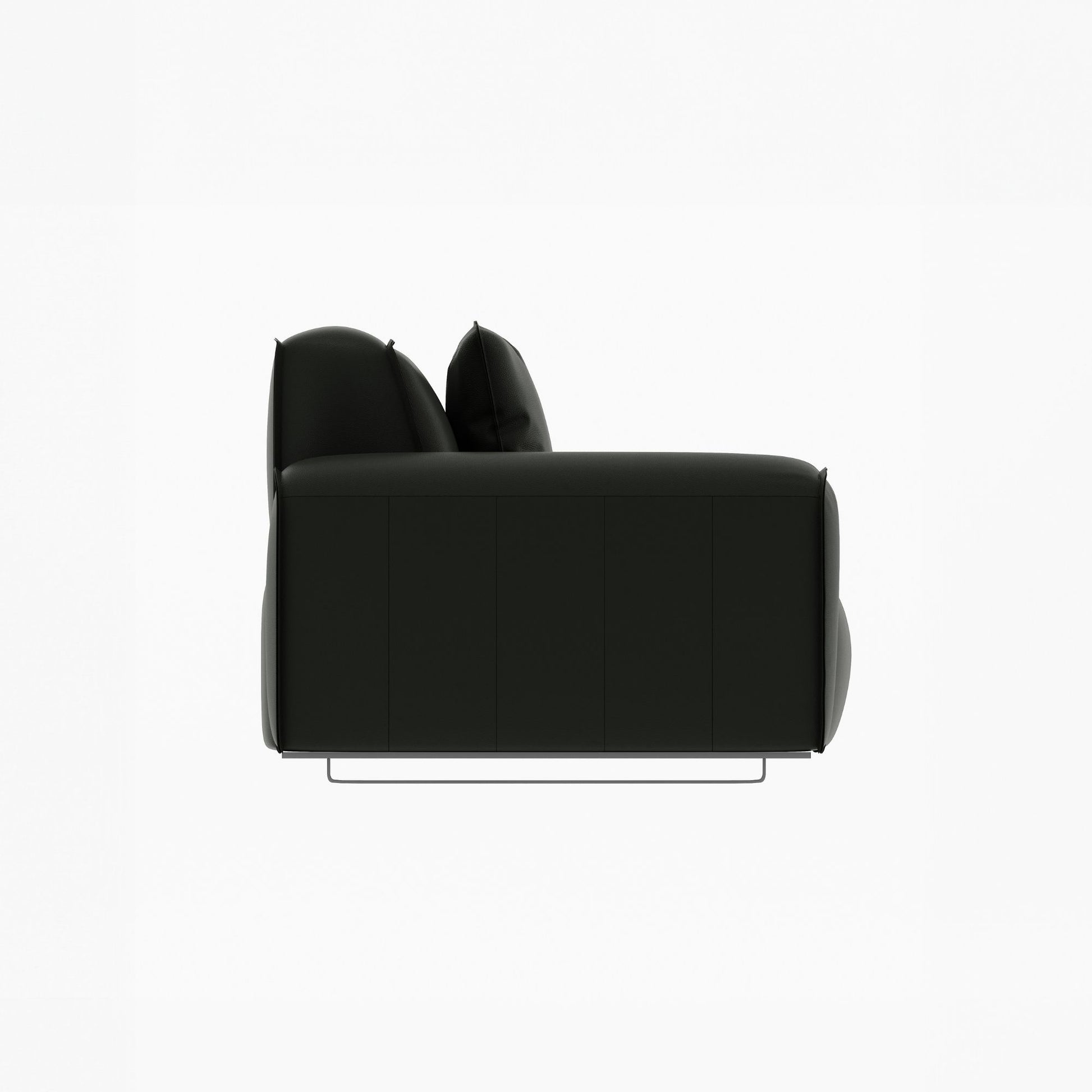 Colby dark green top grain half leather 2 seat sofa