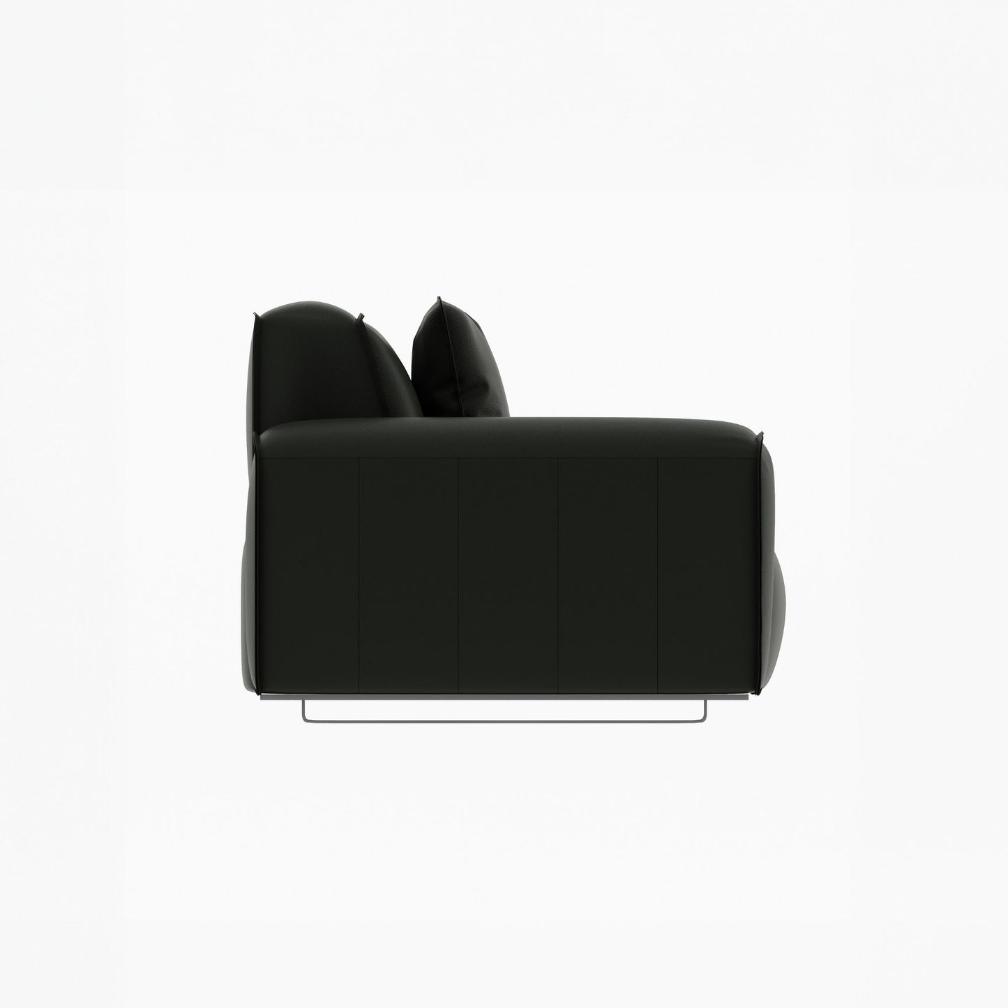 Colby dark green top grain half leather 3 seat sofa