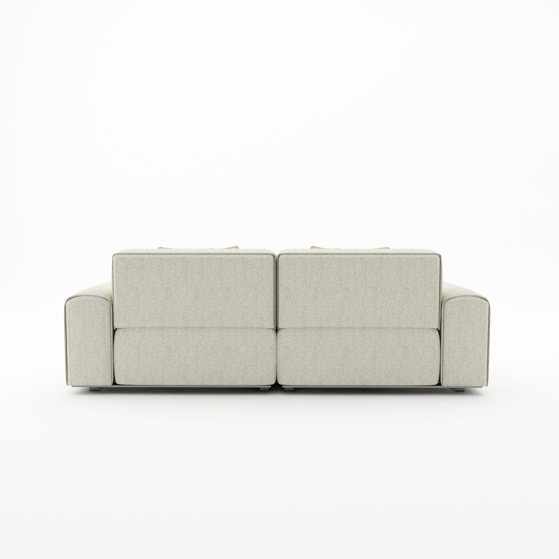 Colby white polyester blend 2 seat fabric sofa