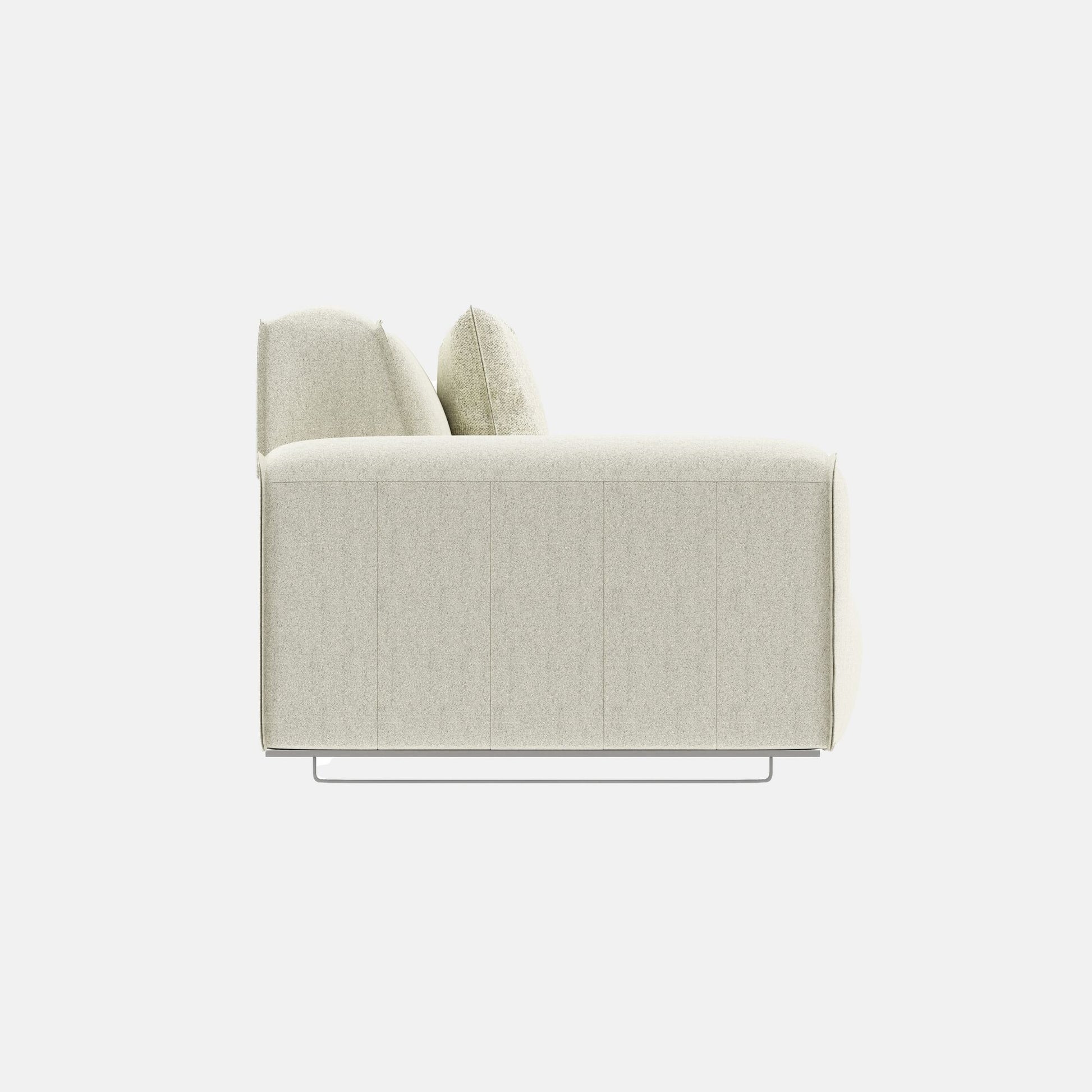 Colby white polyester blend 2 seat fabric sofa