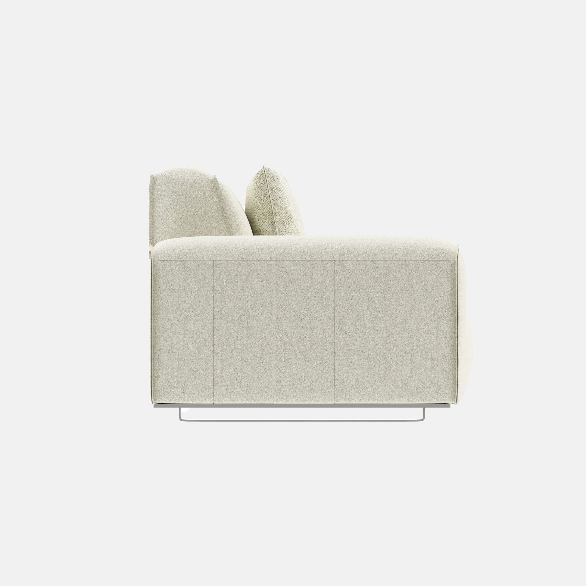 Colby white polyester blend 3 seat fabric sofa