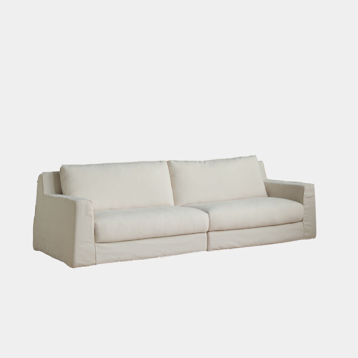 Comfort white fabric sofa