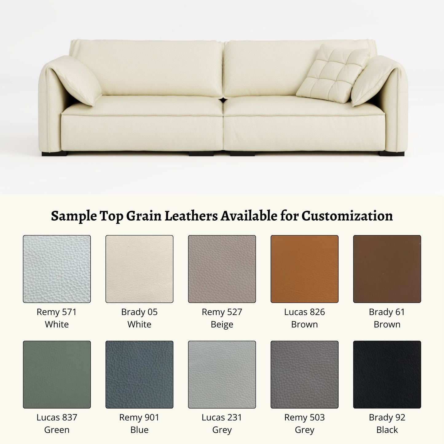Comfy top grain leather customization (Other)