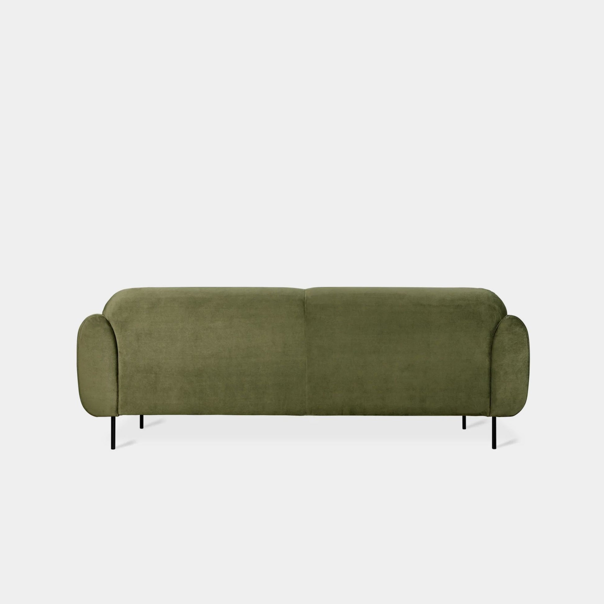 Contour fabric sofa green