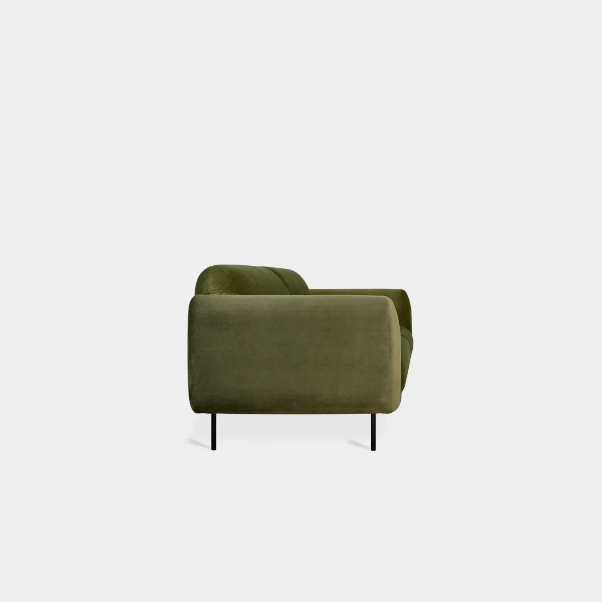 Contour fabric sofa green