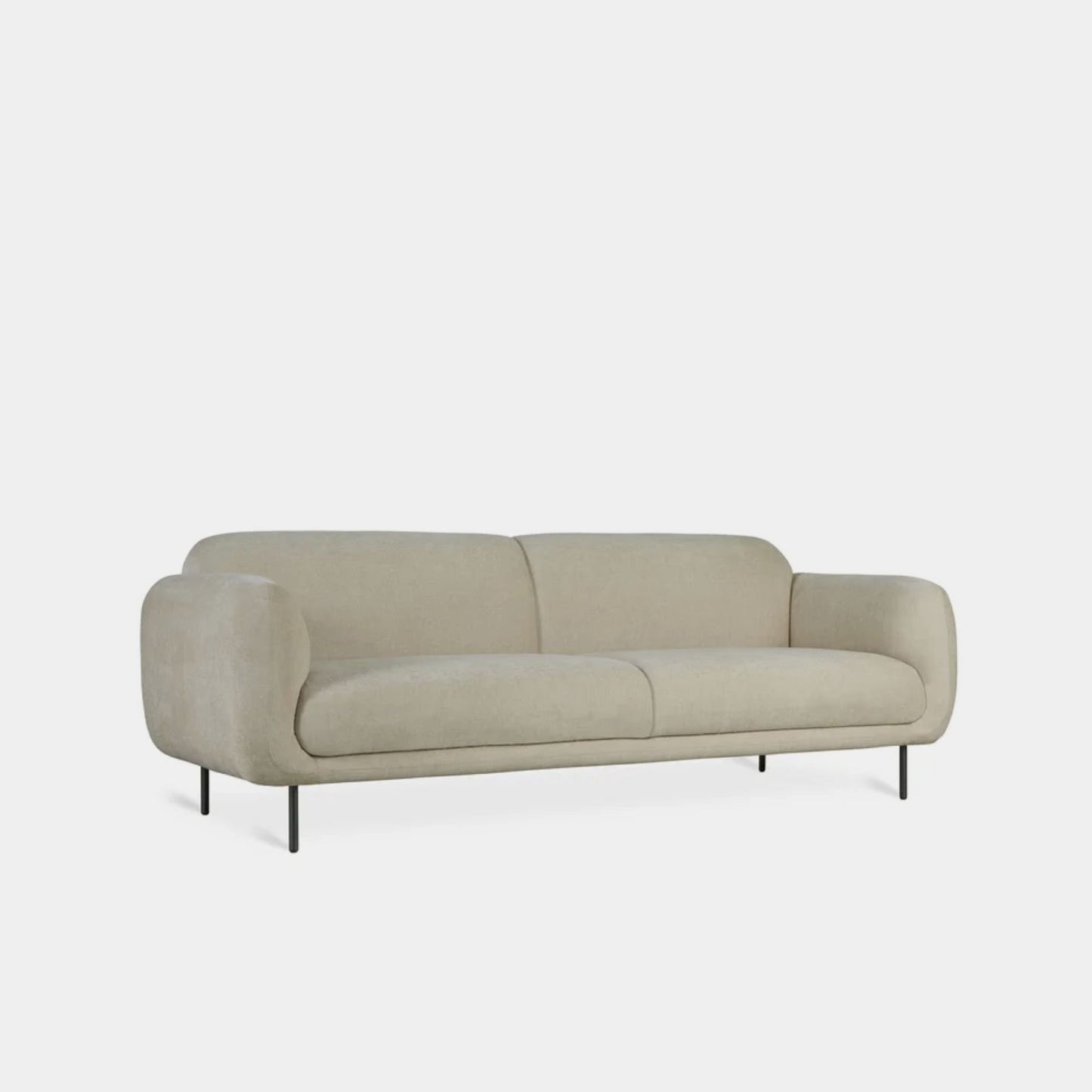 Contour fabric sofa beige