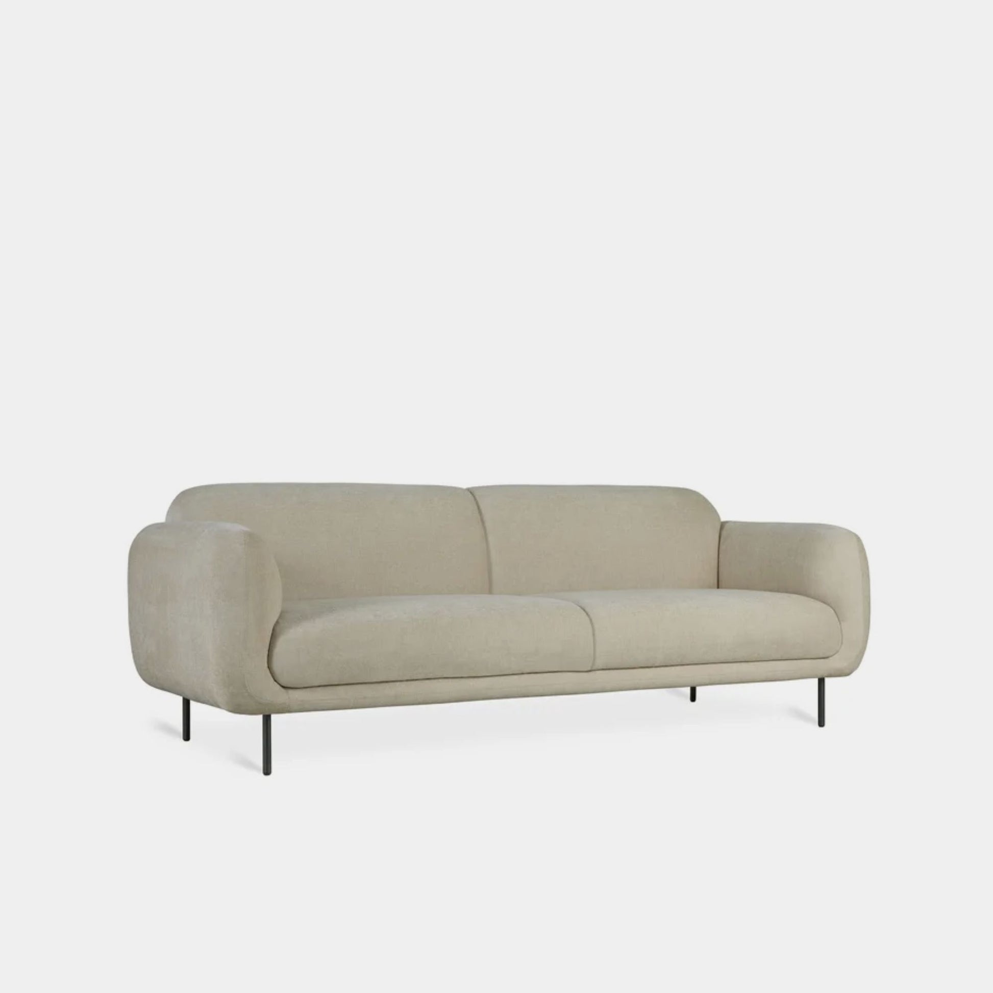 Contour fabric sofa beige
