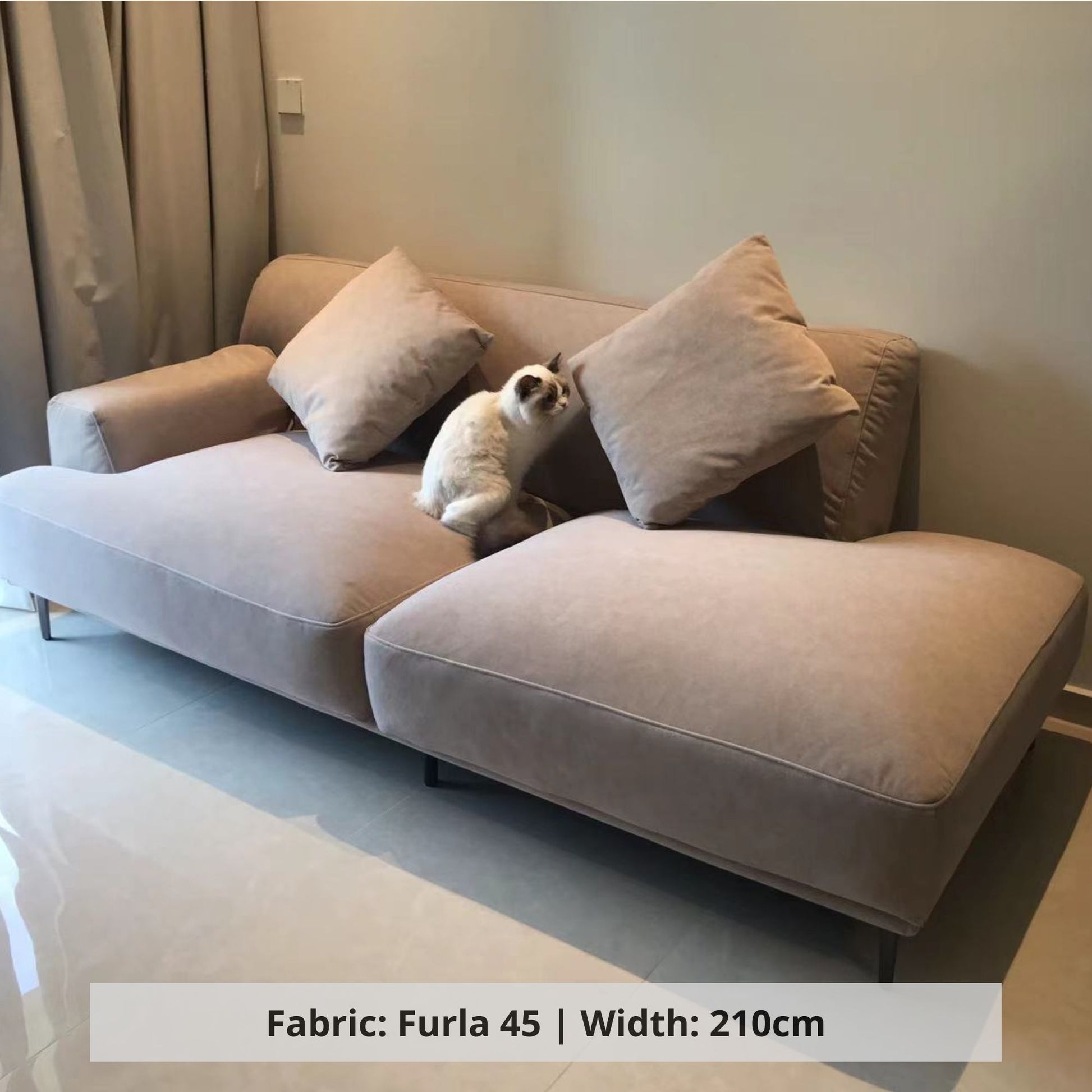 Crystal one arm sofa blended polyester fabric customization (Other)