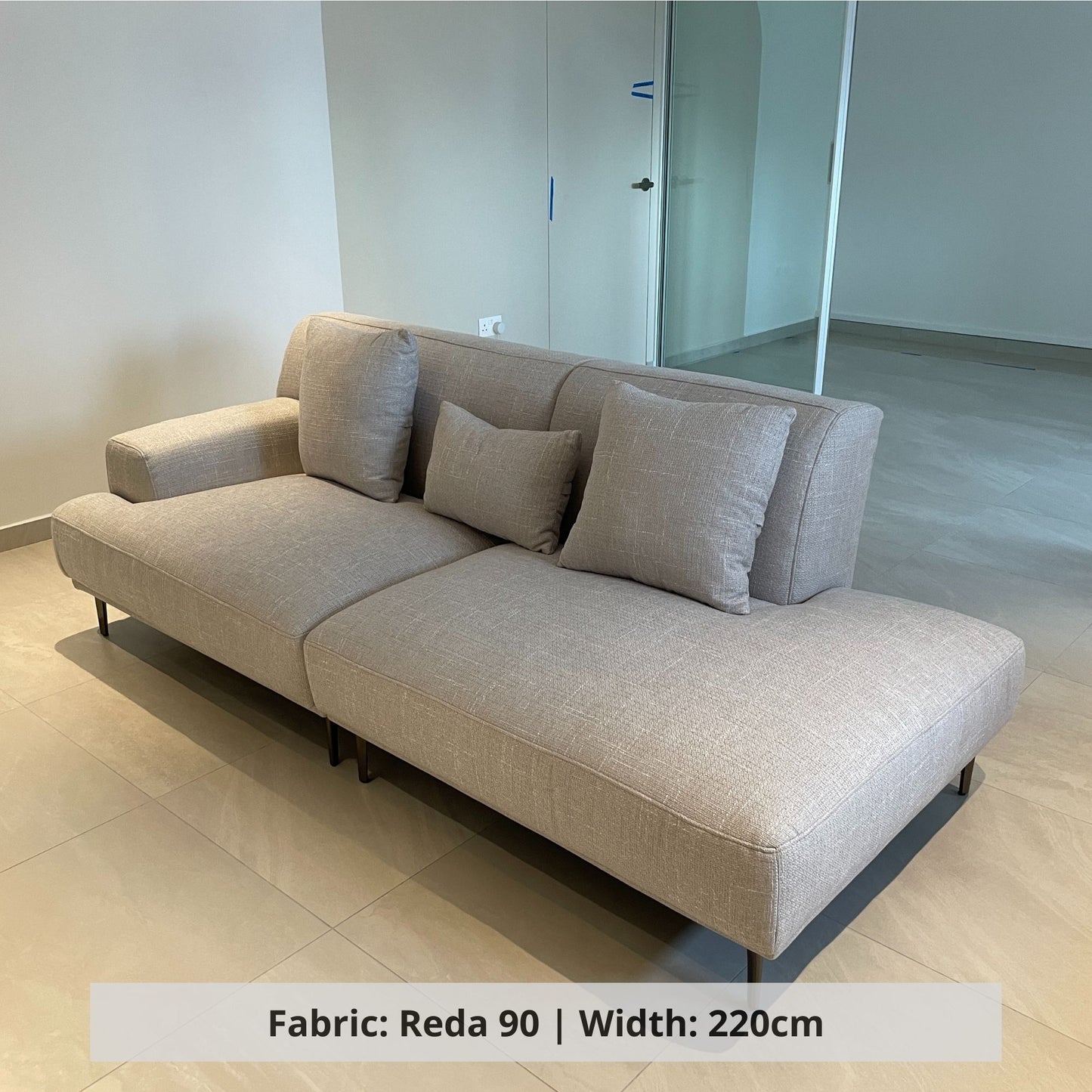 Crystal one arm sofa blended polyester fabric customization (Other)