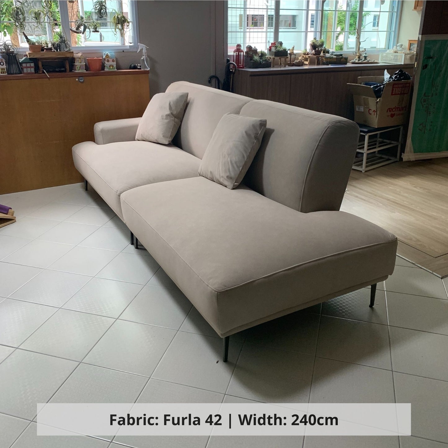 Crystal one arm sofa blended polyester fabric customization (Other)