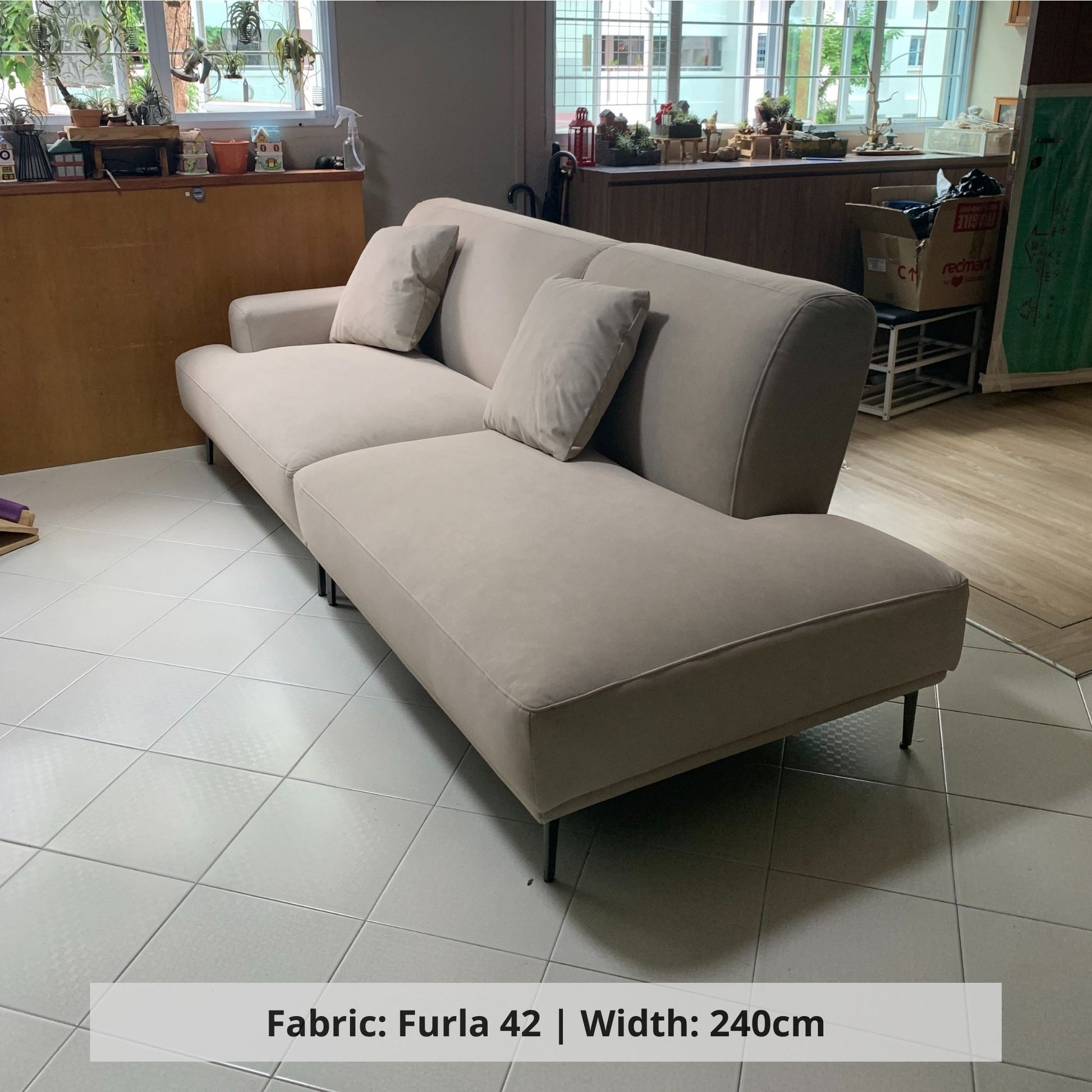 Crystal one arm sofa blended polyester fabric customization (Other)