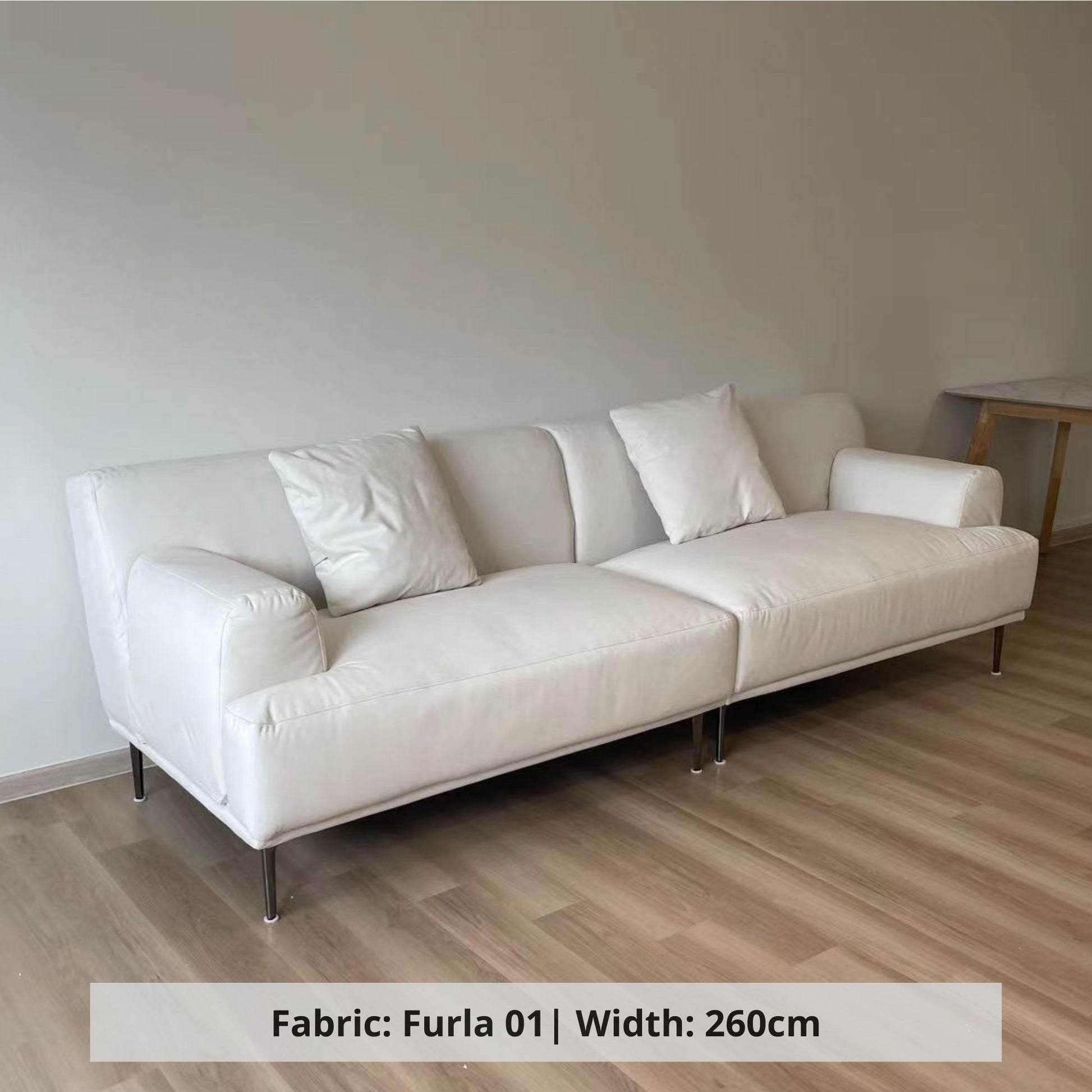 Crystal 4 seater white pet friendly fabric sofa (Other)