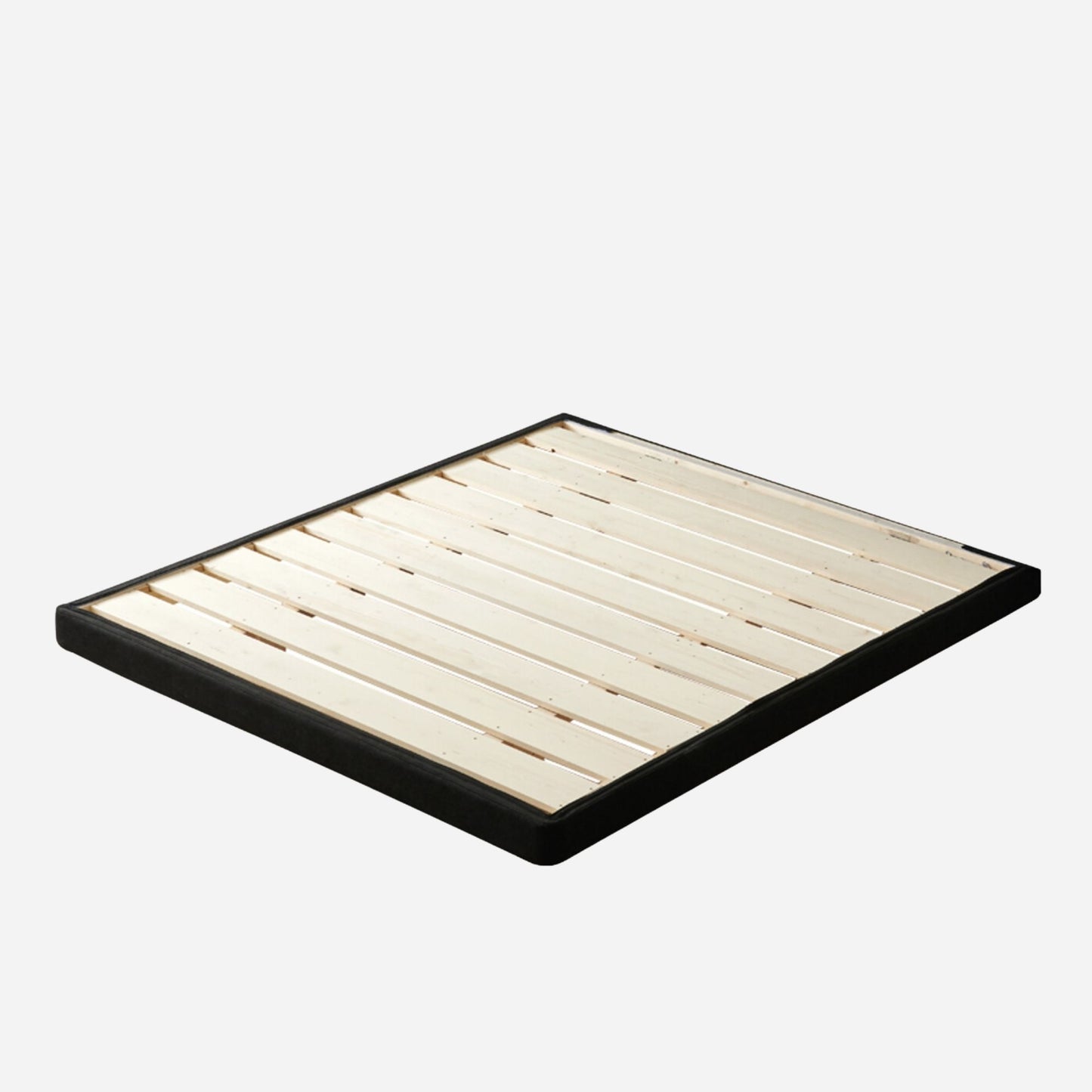 Crystal fabric bed frame black