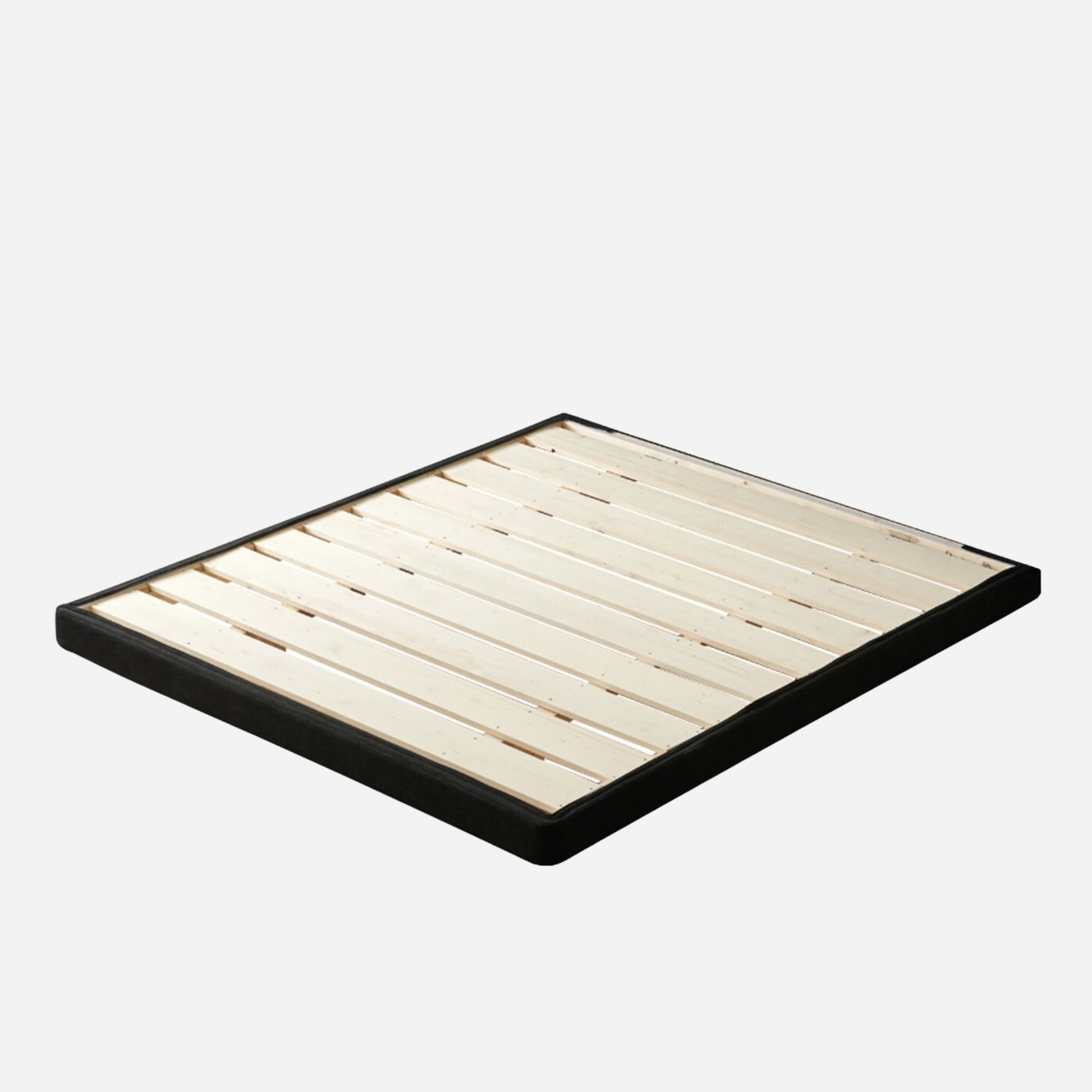 Crystal fabric bed frame black