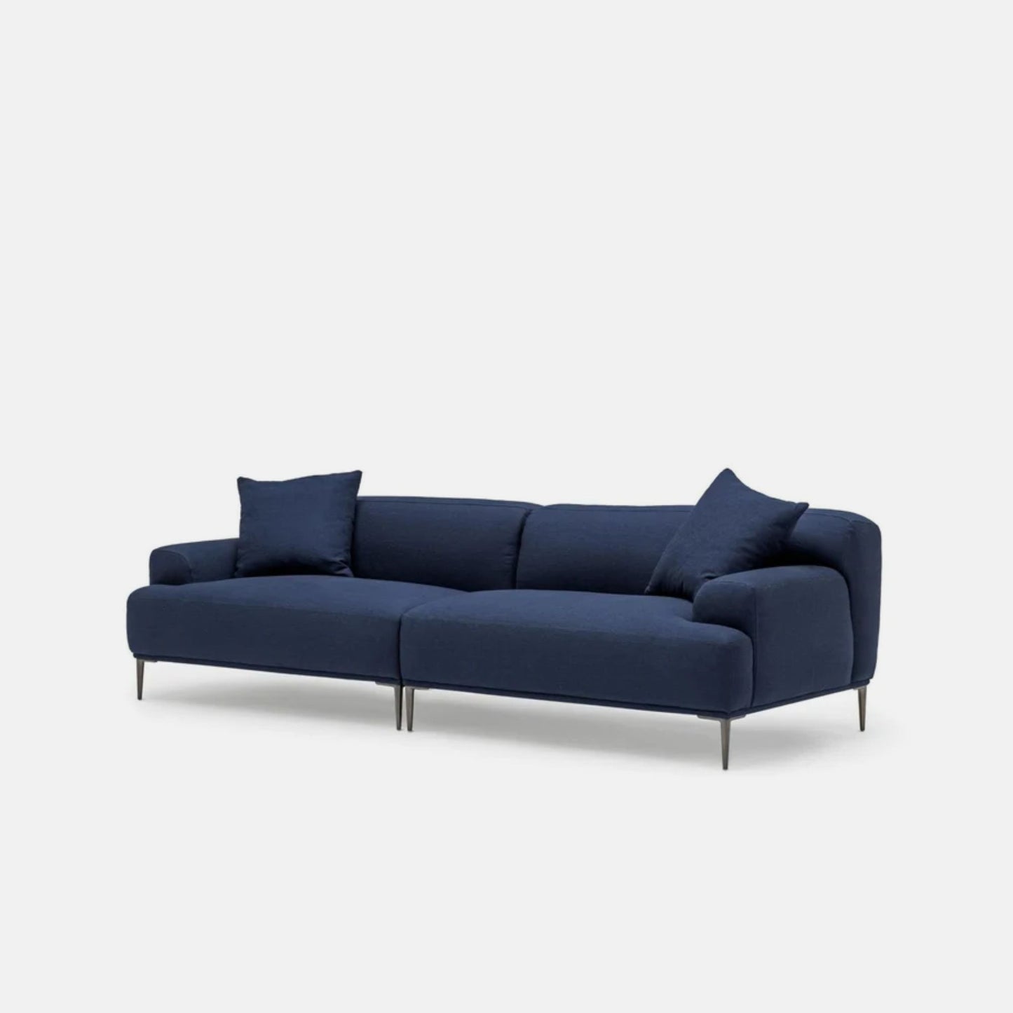 Crystal blue polyester blend sofa