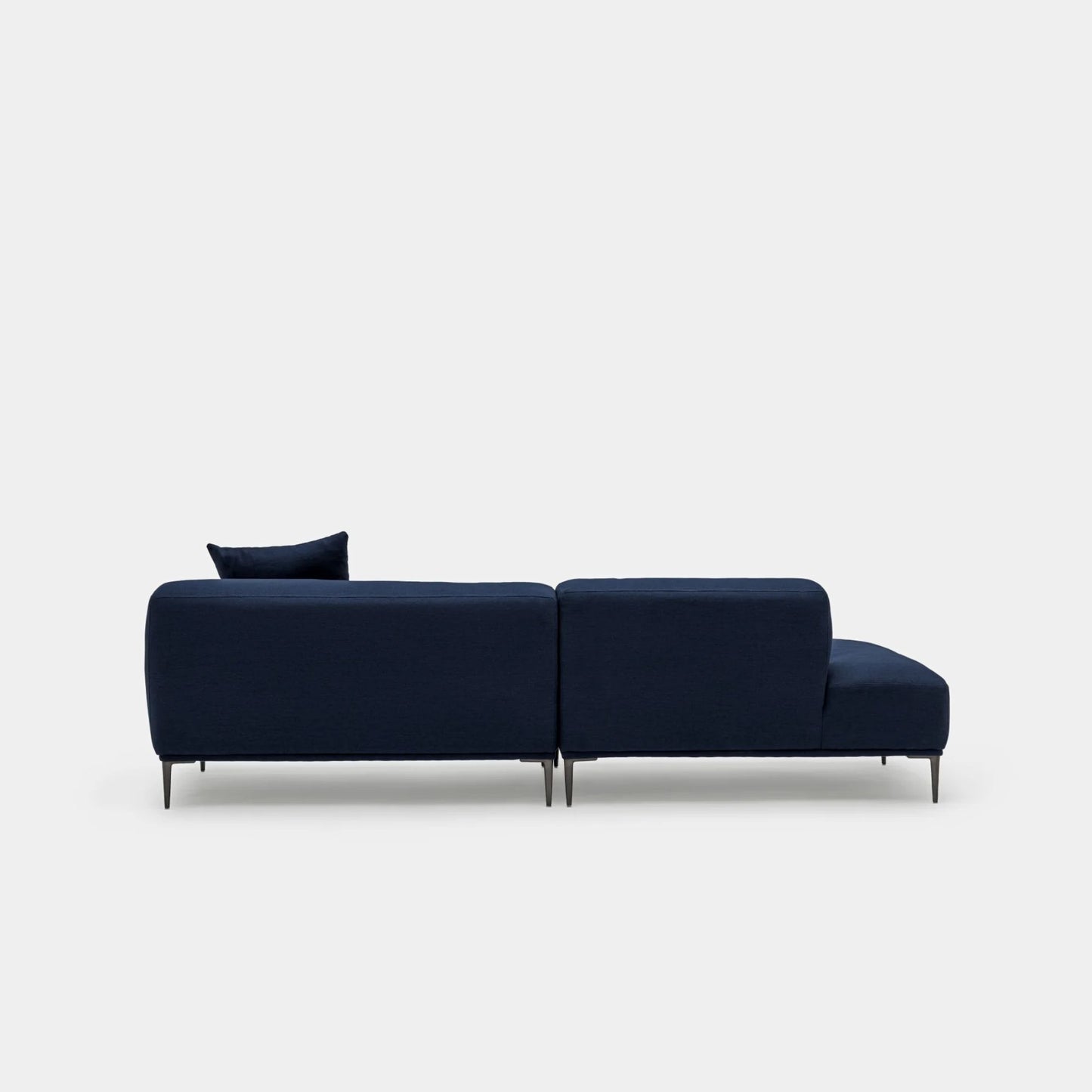 Crystal fabric one arm sofa left blue