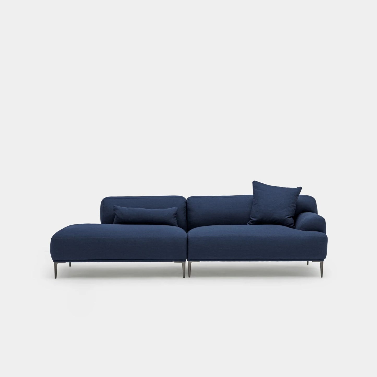 Crystal fabric one arm sofa left blue