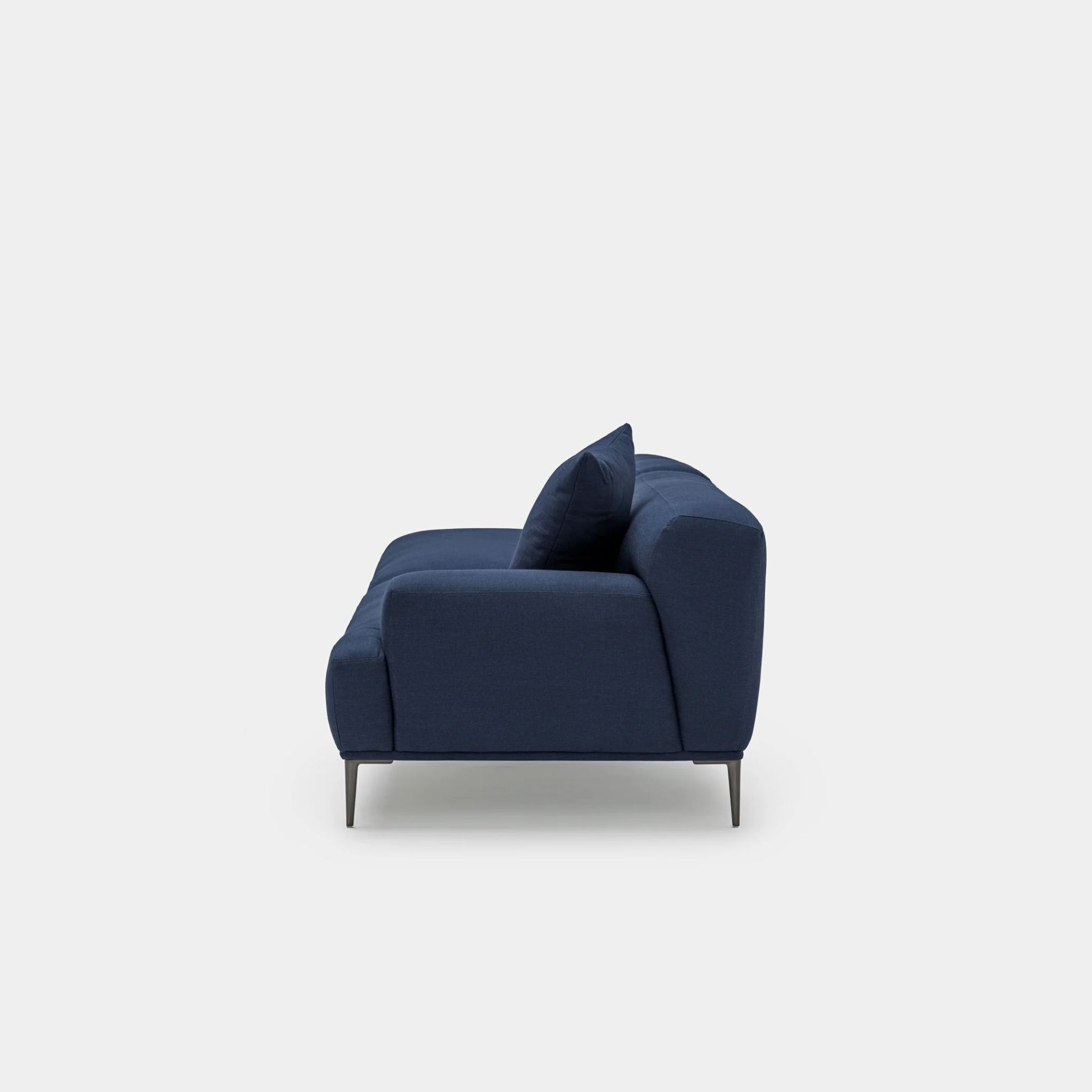 Crystal fabric one arm sofa left blue