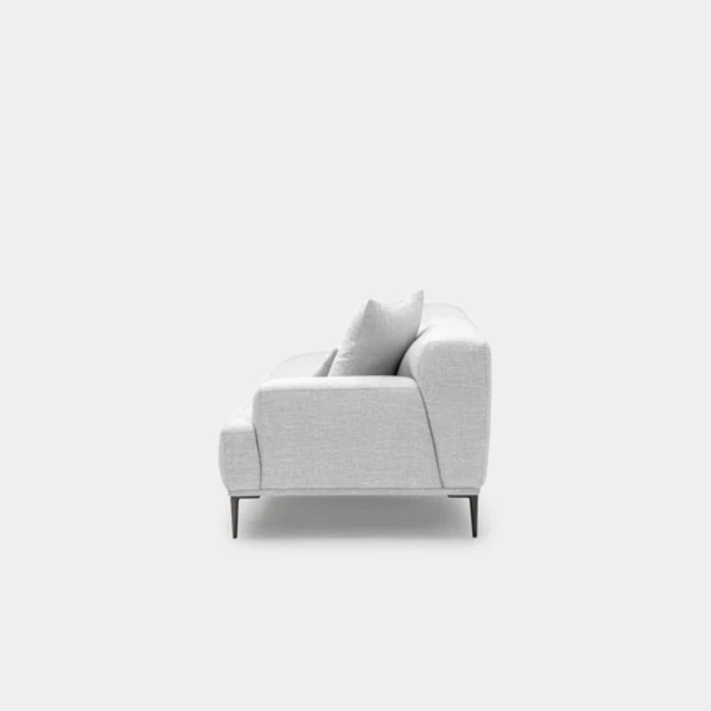 Crystal fabric one arm sofa left grey