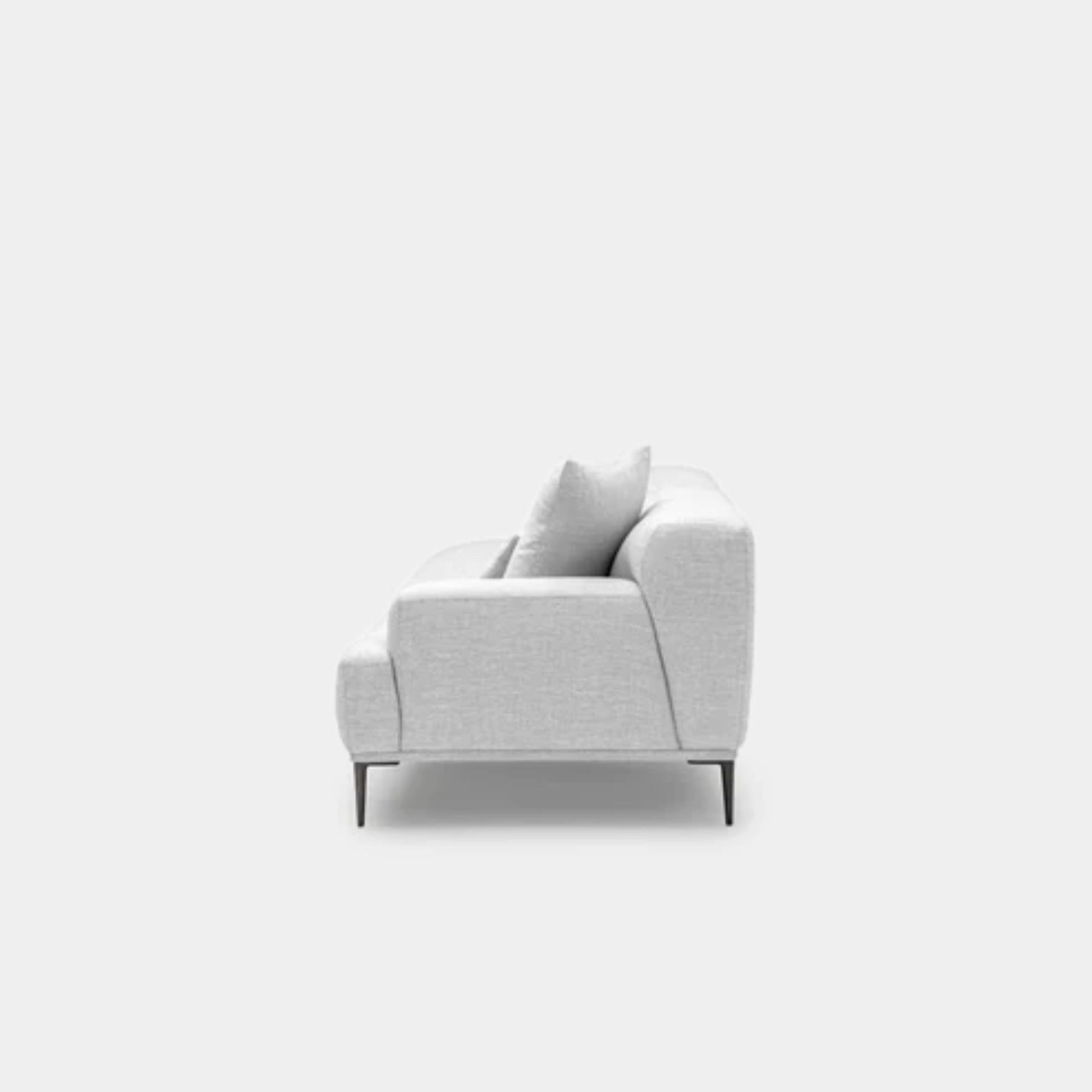 Crystal fabric one arm sofa left grey