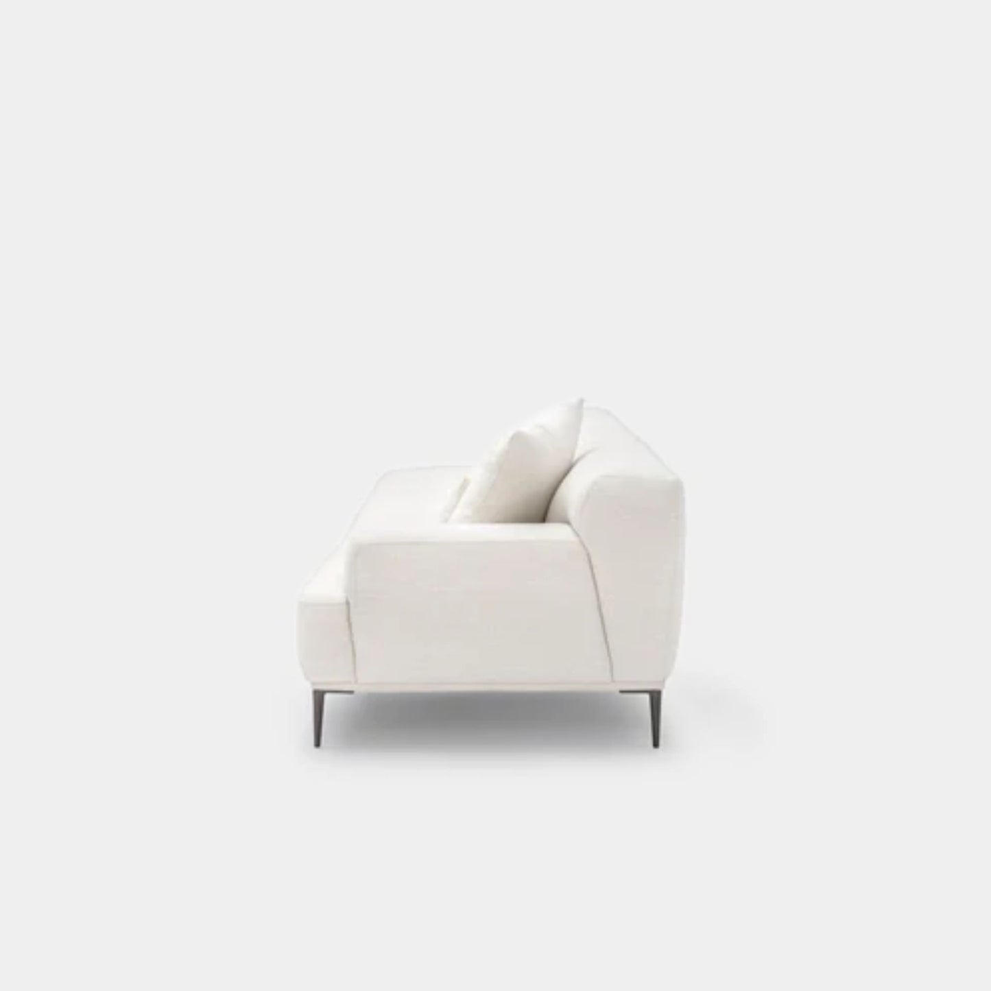 Crystal fabric one arm sofa left white