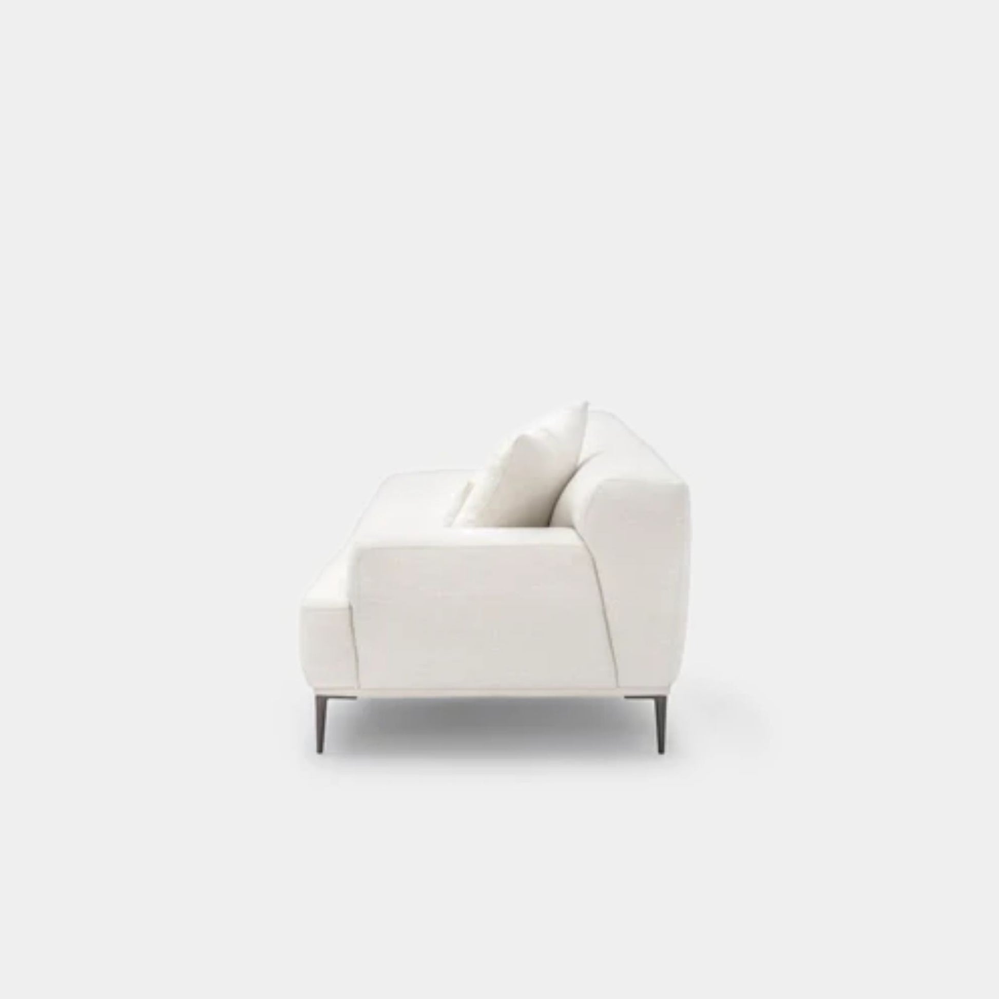 Crystal fabric one arm sofa left white