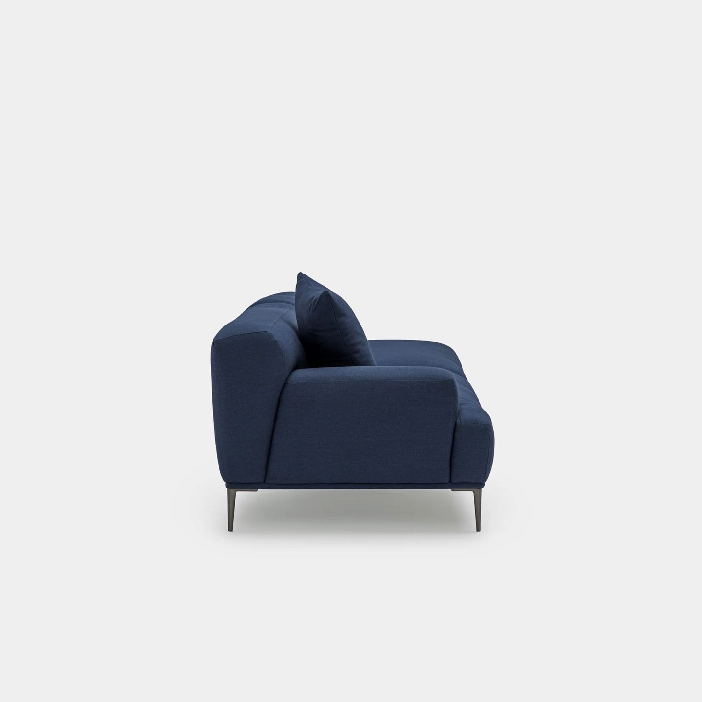Crystal fabric one arm sofa right blue