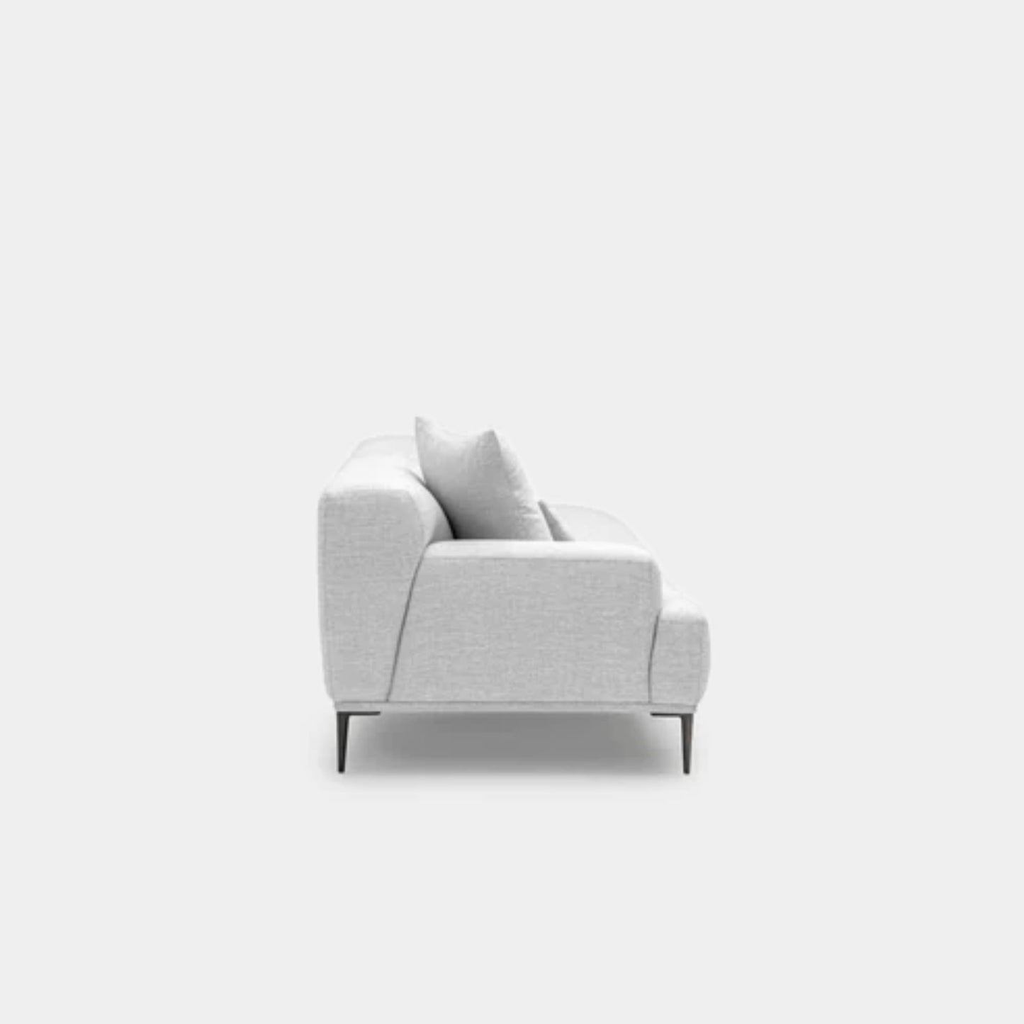 Crystal fabric one arm sofa right grey