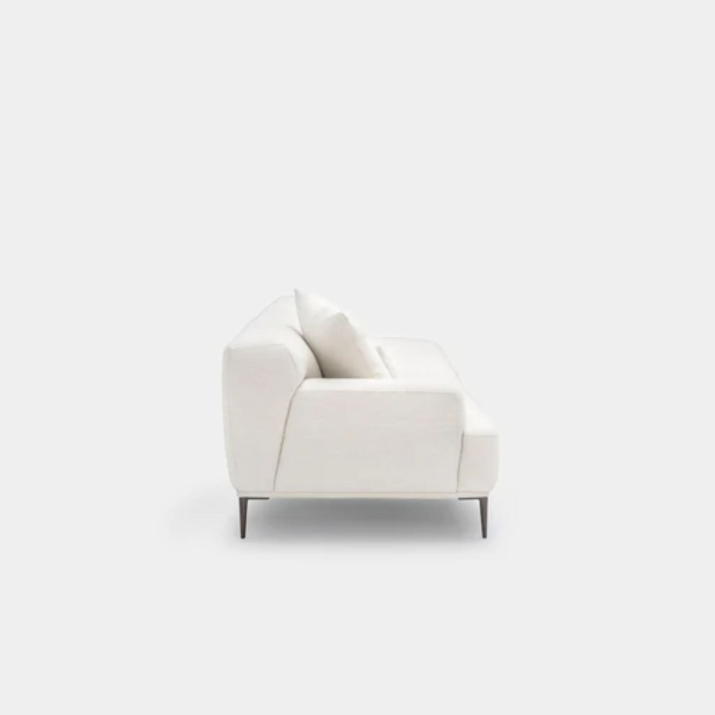 Crystal fabric one arm sofa right white