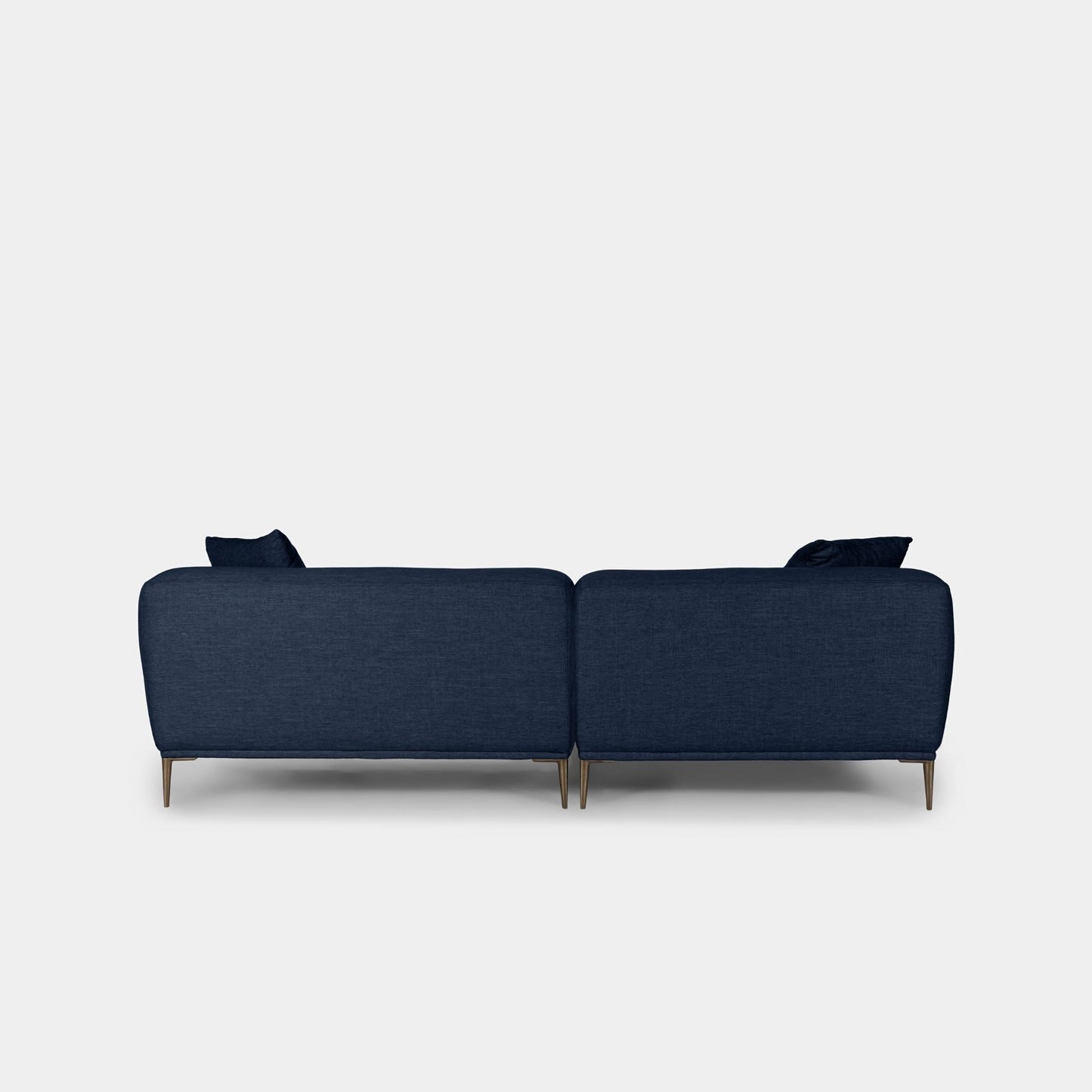 Crystal fabric sectional sofa left blue