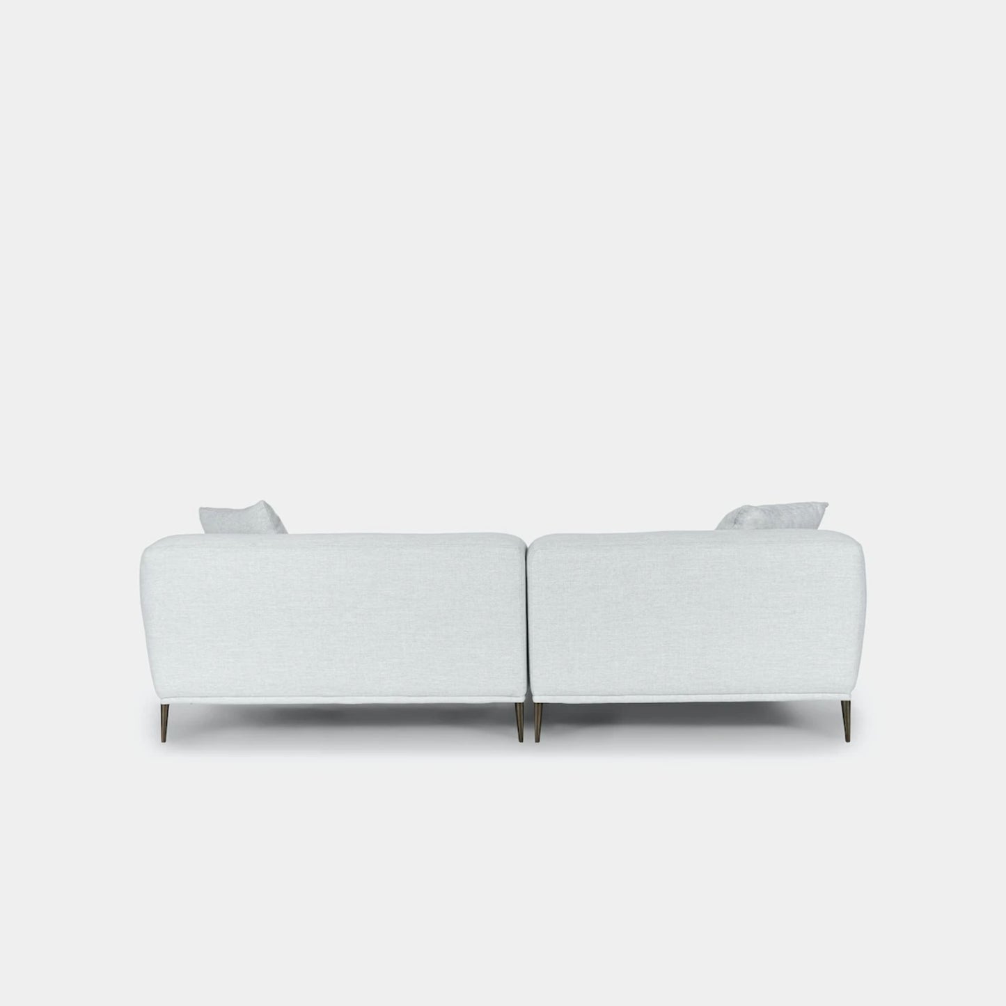 Crystal fabric sectional sofa left grey