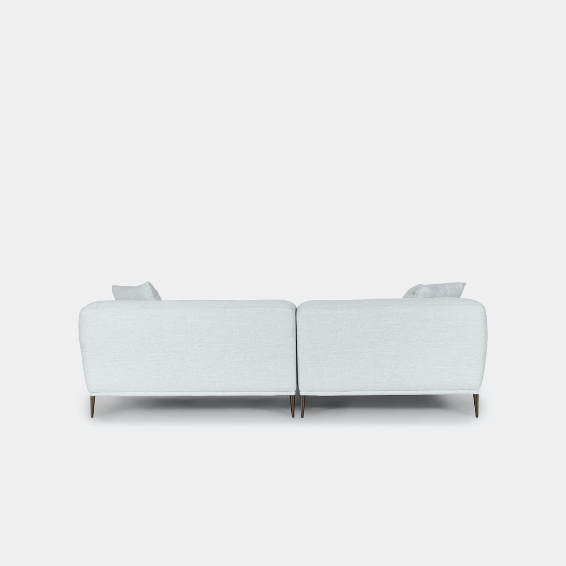 Crystal fabric sectional sofa left grey