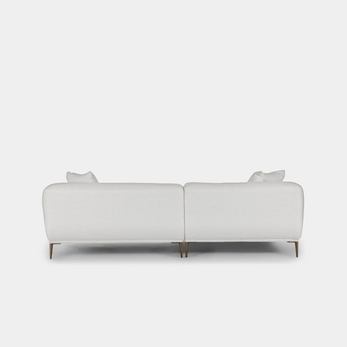 Crystal fabric sectional sofa left white